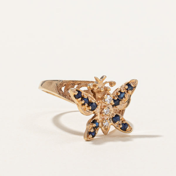 Sapphire & Diamond Butterfly Ring | 0.20ctw, 0.04ctw | SZ 5.25 |