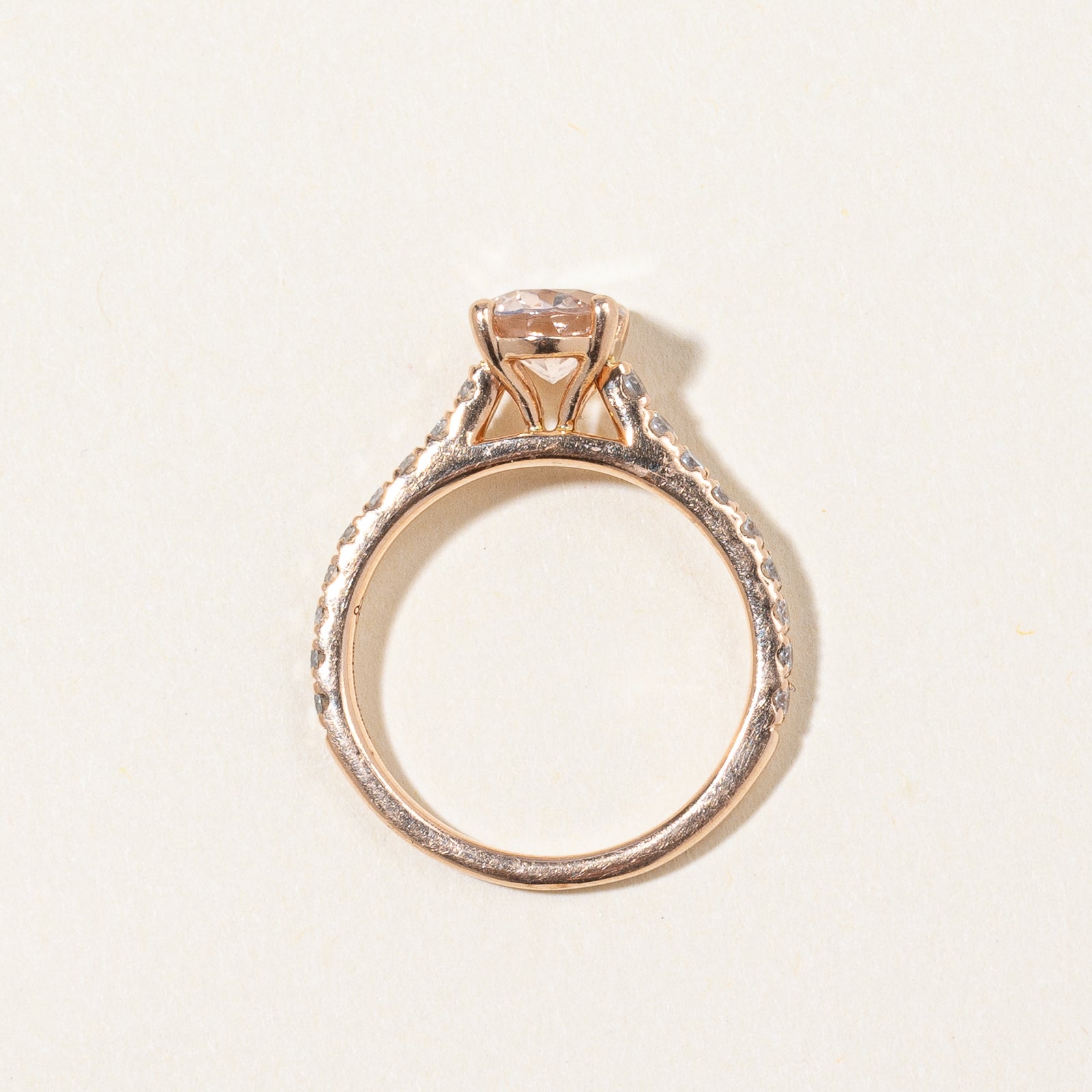 Morganite & Diamond Ring | 1.00ct, 0.35ctw | SZ 5 |