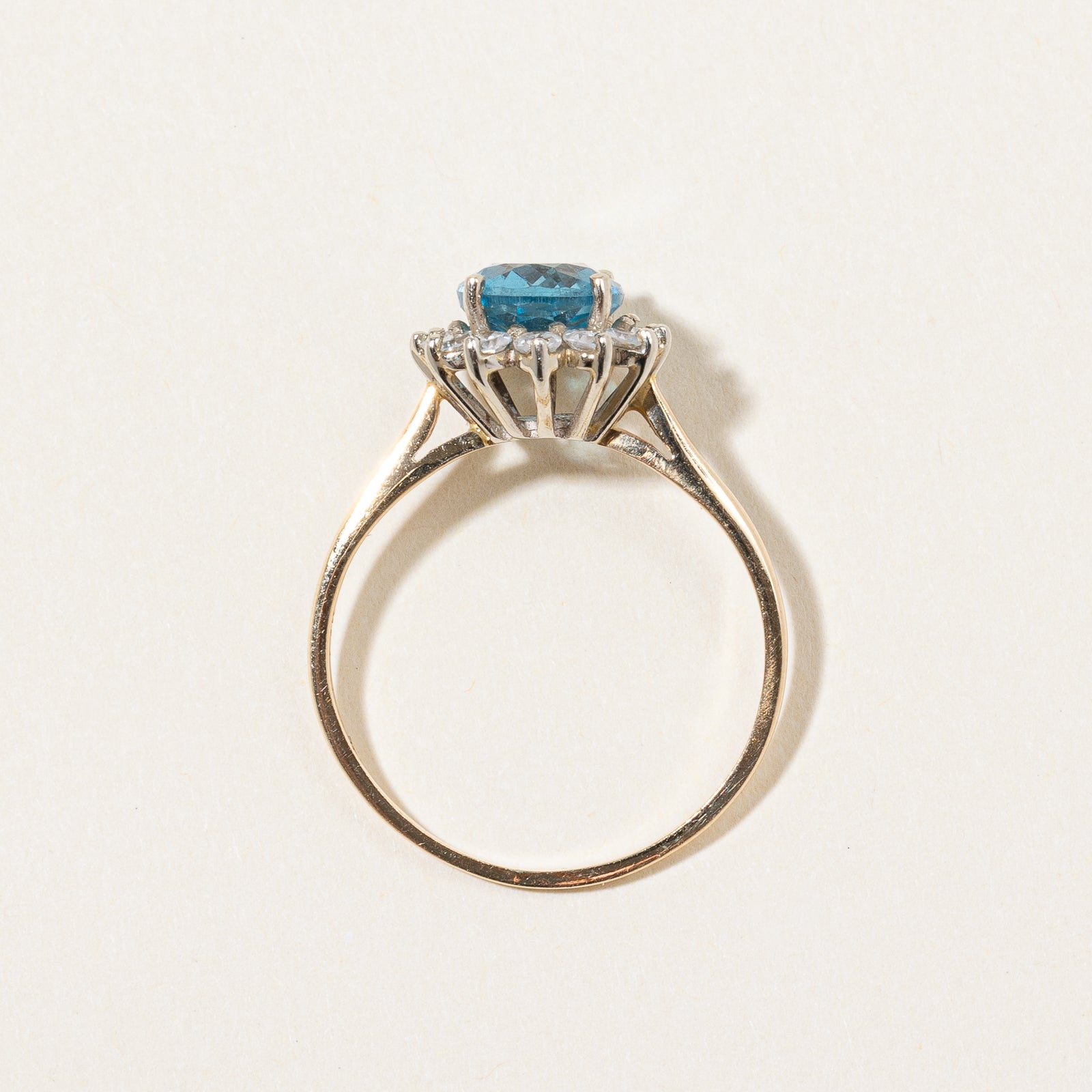 Topaz & Diamond Halo Ring | 1.75ct, 0.36ctw | SZ 7.75 |
