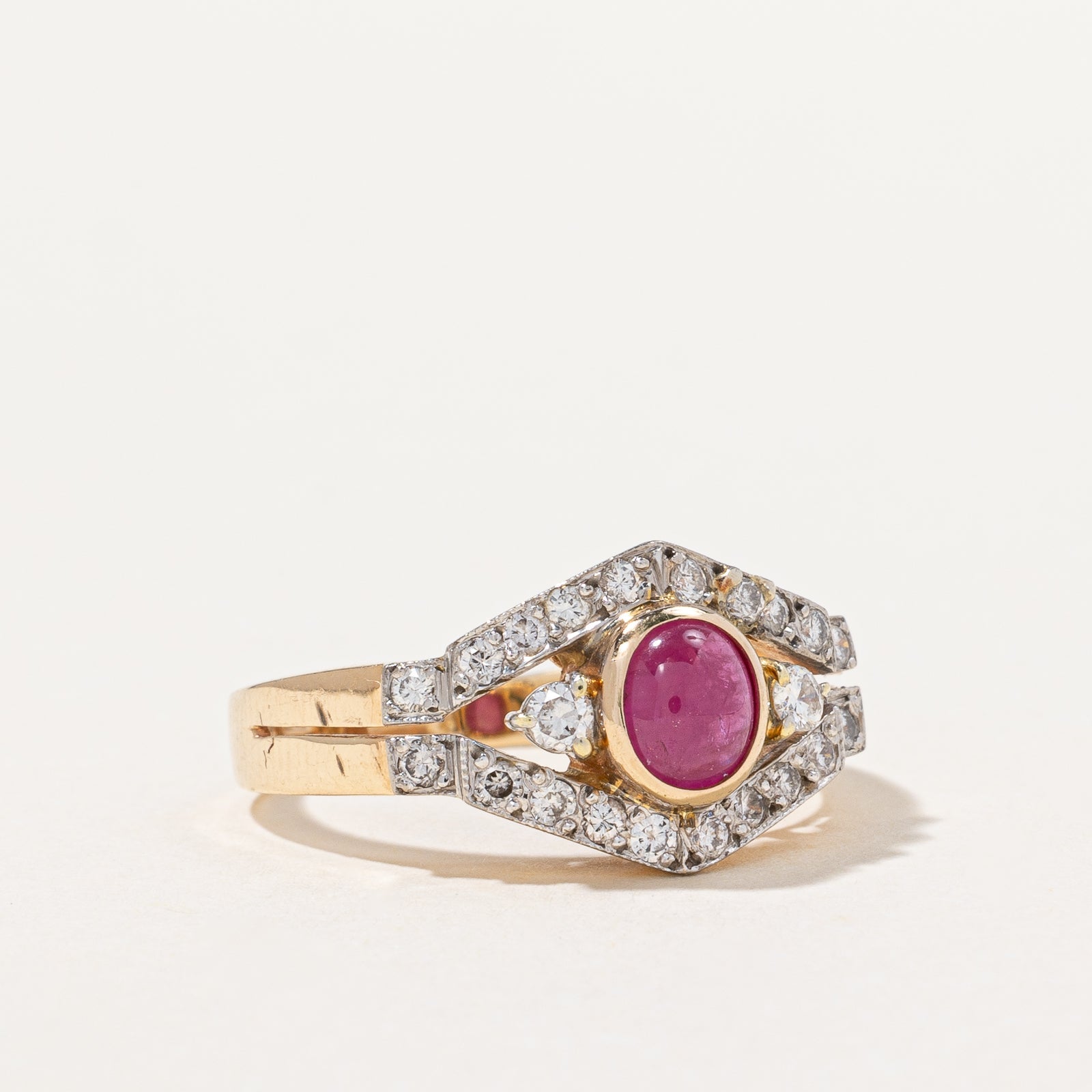 Ruby & Diamond Ring | 0.60ct, 0.60ctw | SZ 7.75 |