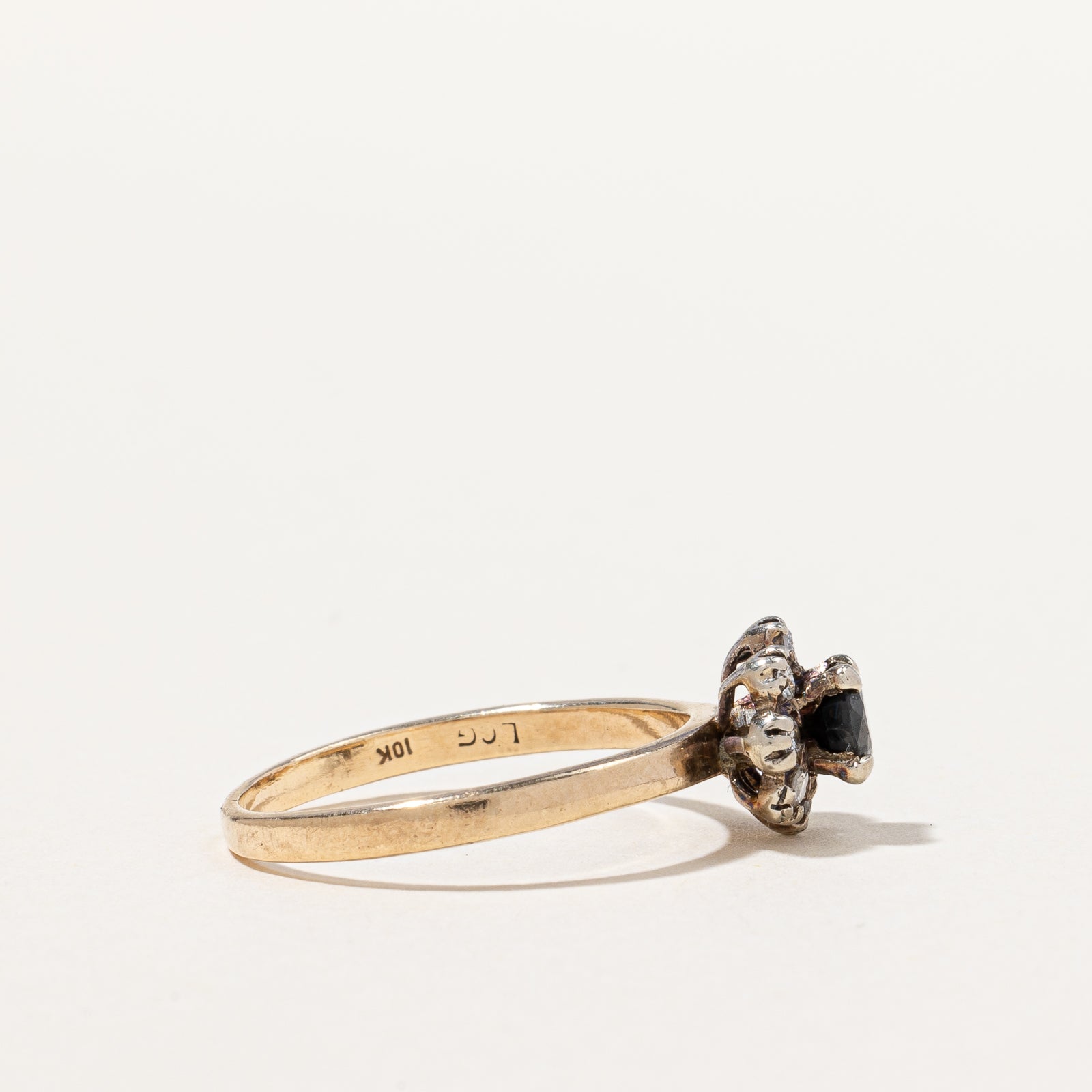 Sapphire & Diamond Halo Ring | 0.32ct, 0.12ctw | SZ 7.5 |