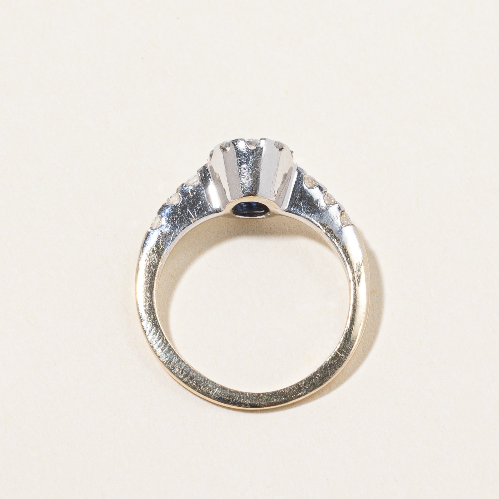 Sapphire & Diamond halo Ring | 0.35ct, 0.12ctw | SZ 6.5 |