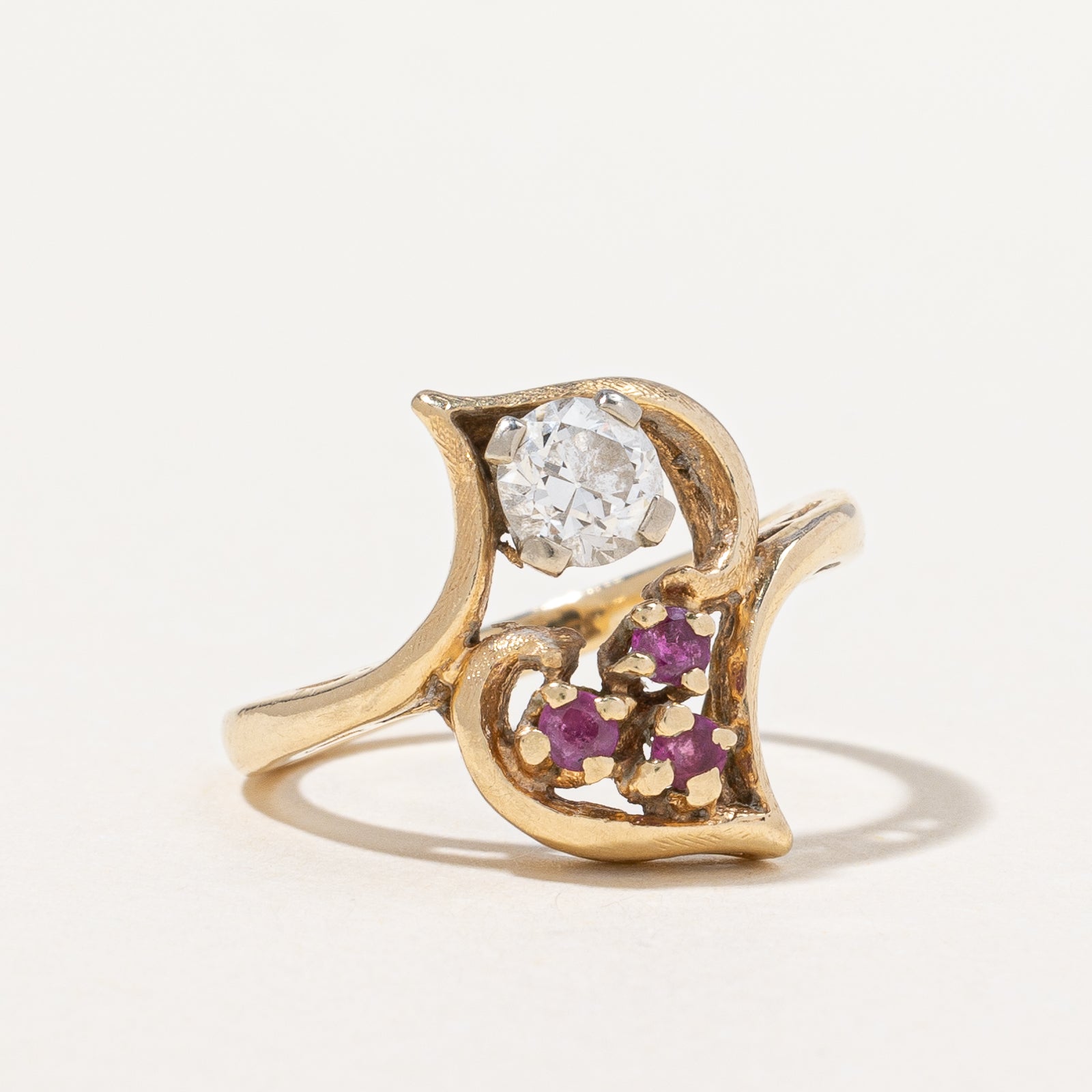 Diamond & Ruby Cocktail Ring | 0.43ct, 0.045ctw | SZ 5 |