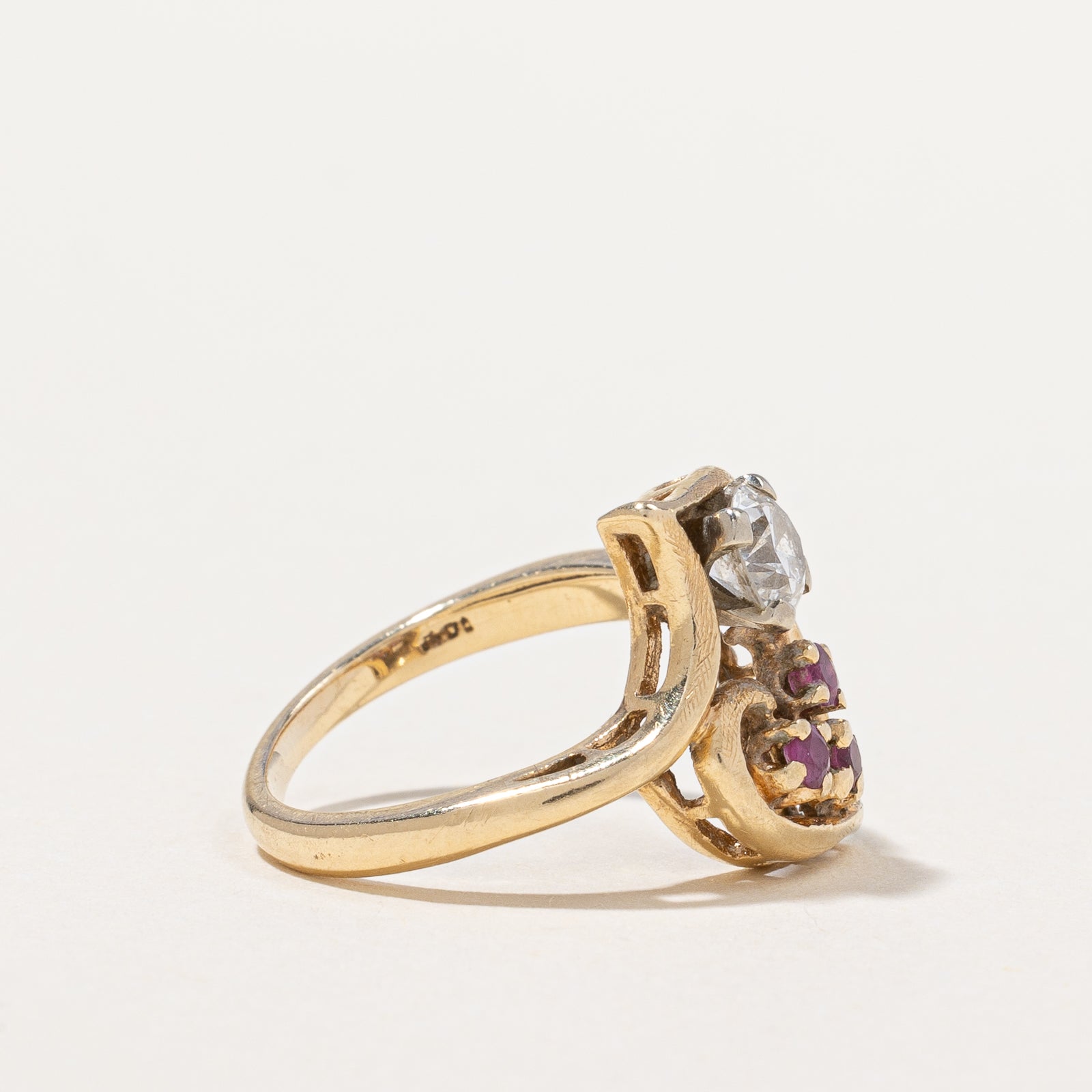 Diamond & Ruby Cocktail Ring | 0.43ct, 0.045ctw | SZ 5 |