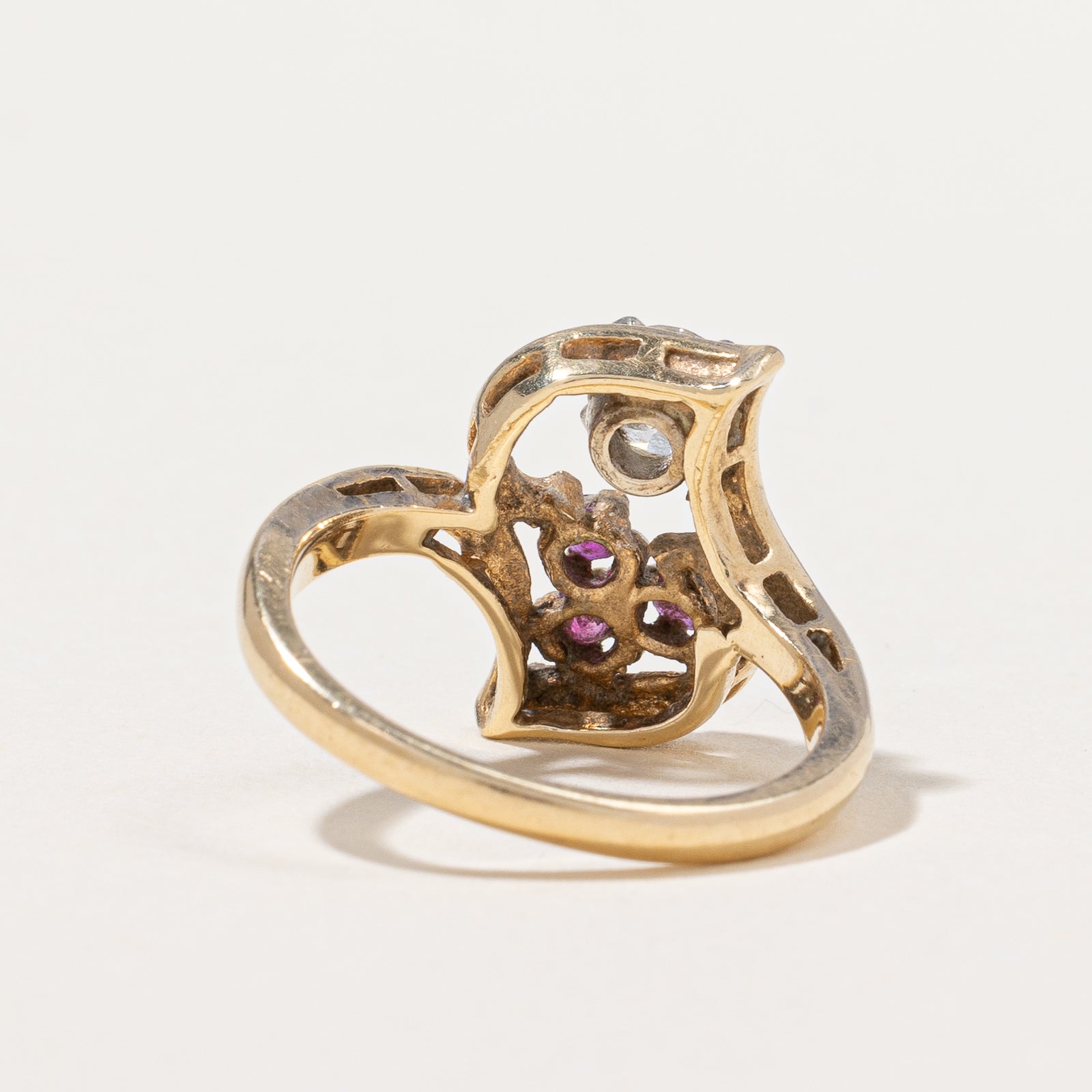 Diamond & Ruby Cocktail Ring | 0.43ct, 0.045ctw | SZ 5 |