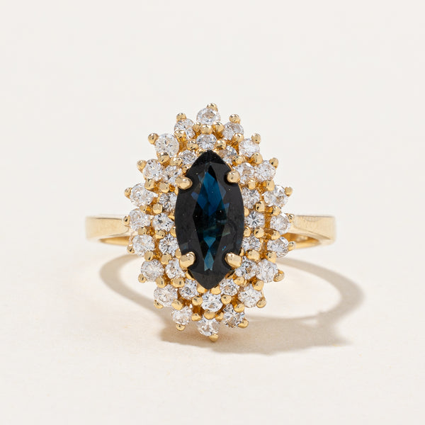 Sapphire & Diamond Cocktail Ring | 1.00ct, 0.50ctw | SZ 6.25 |