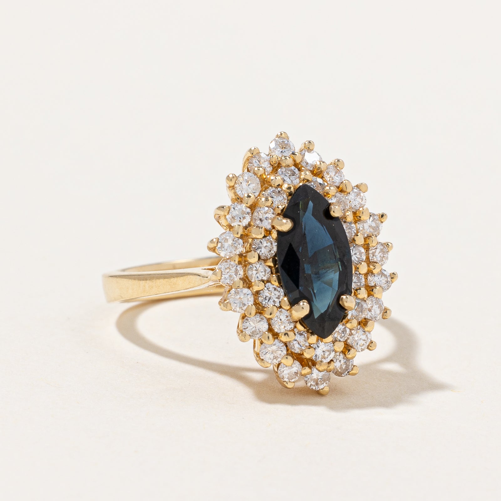 Sapphire & Diamond Cocktail Ring | 1.00ct, 0.50ctw | SZ 6.25 |