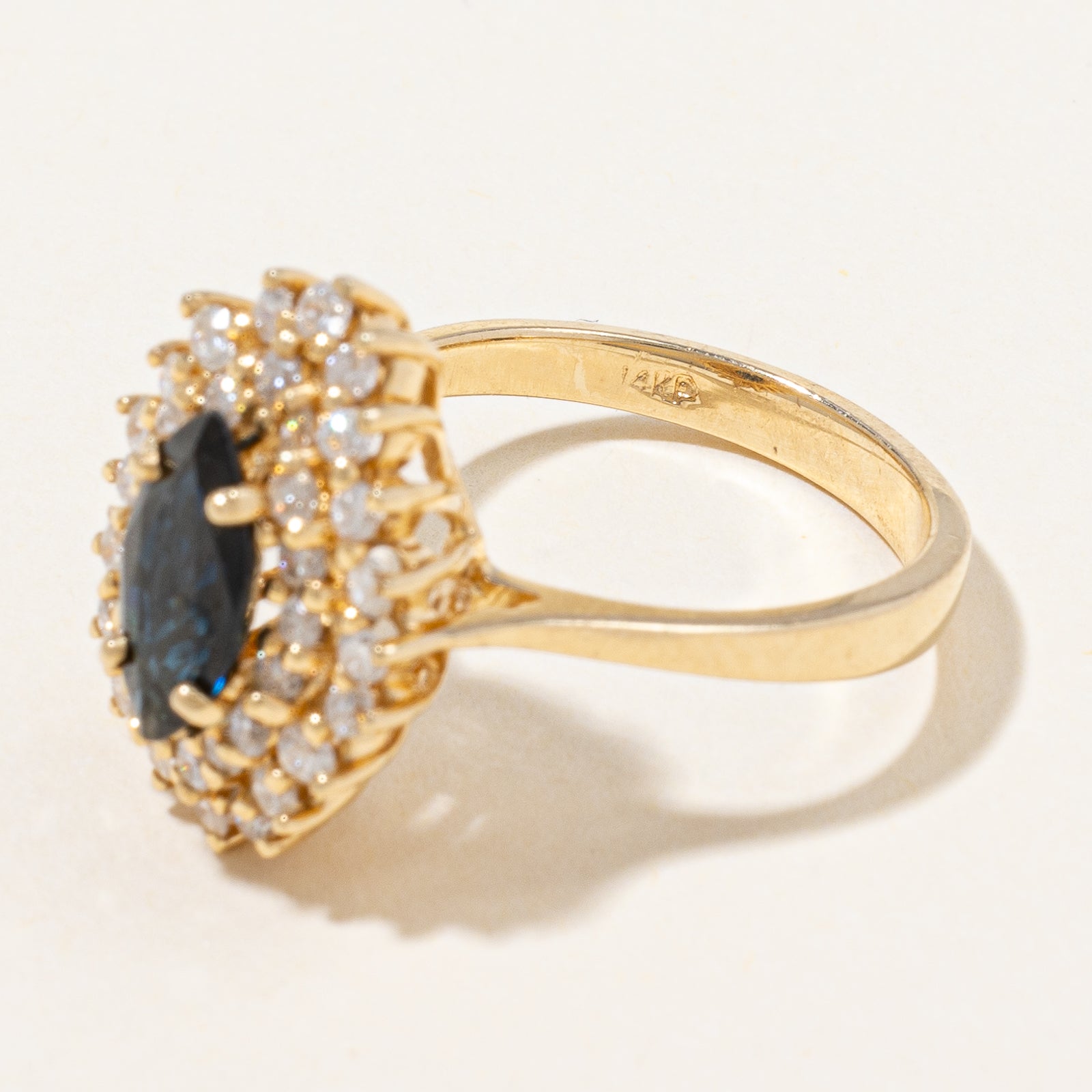 Sapphire & Diamond Cocktail Ring | 1.00ct, 0.50ctw | SZ 6.25 |