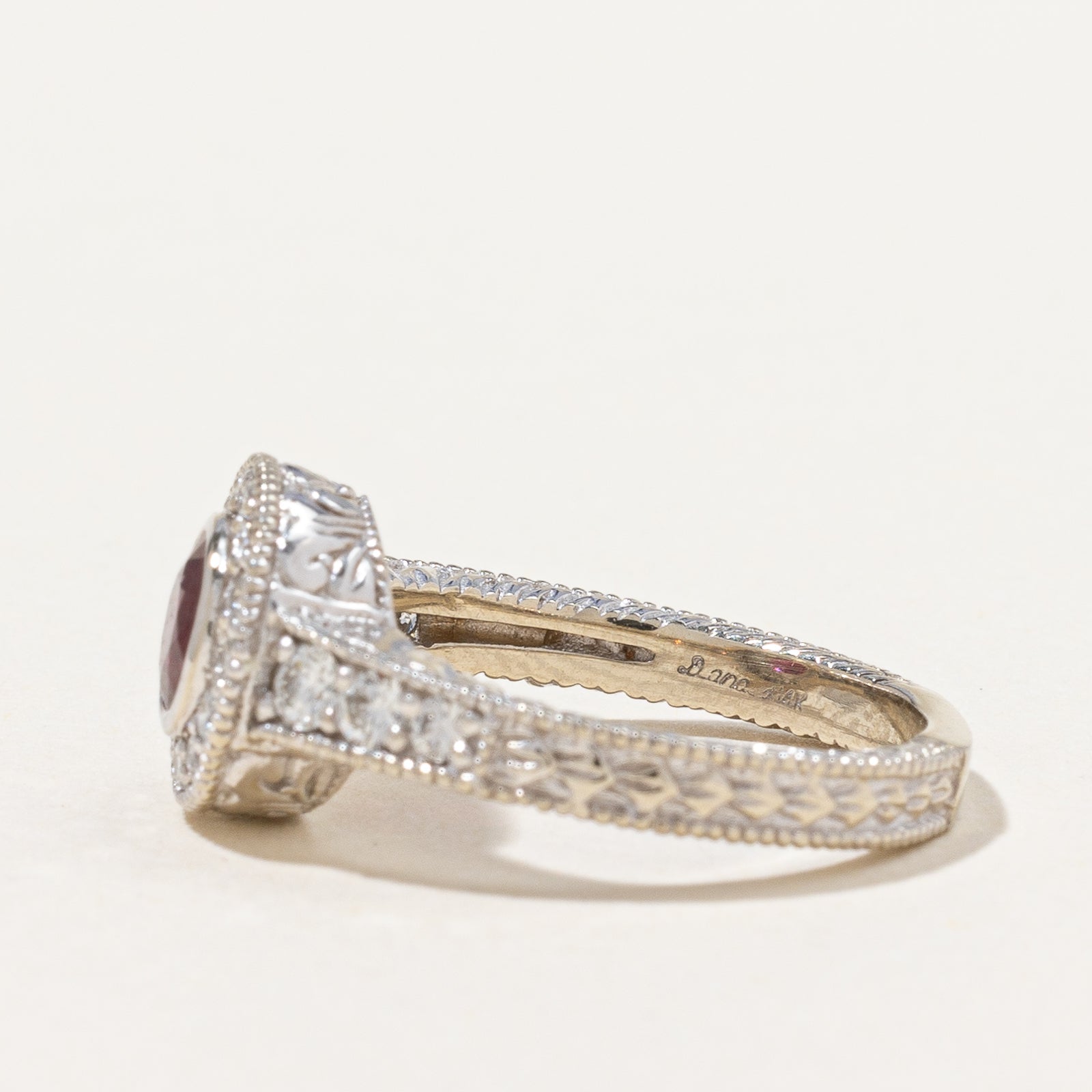 Ruby & Diamond Halo Ring | 0.50ct, 0.40ctw | SZ 5 |