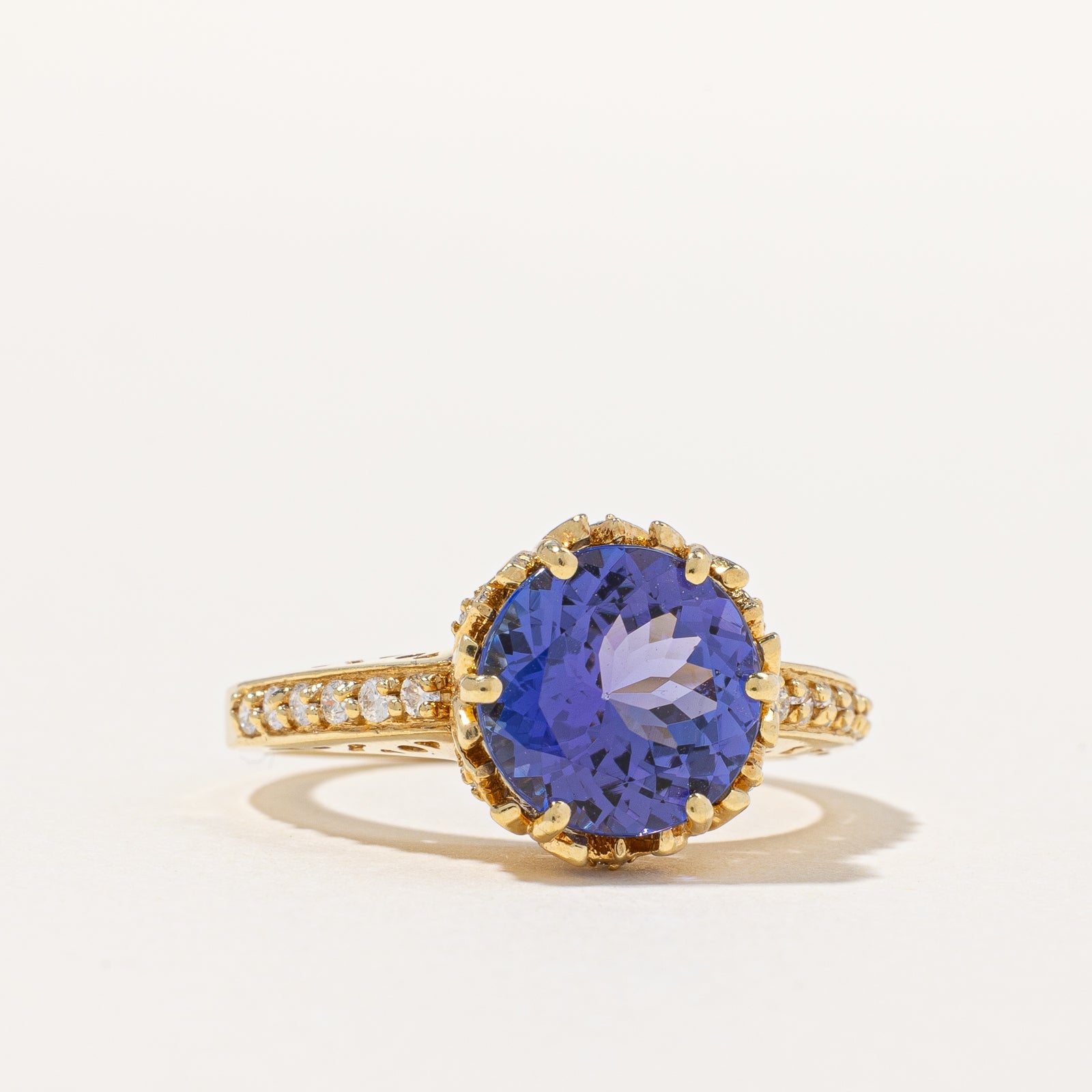 Tanzanite & Diamond Cocktail Ring | 2.80ct, 0.24ctw | SZ 9 |