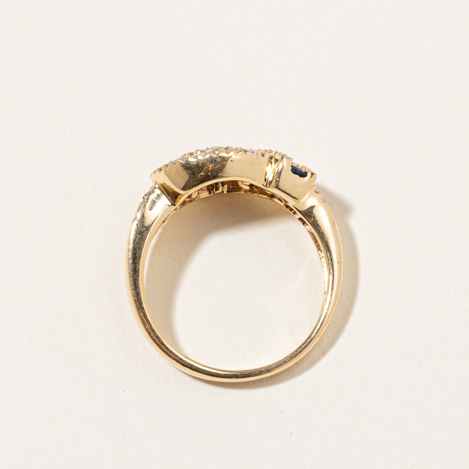 Channel Set Sapphire & Diamond Ring | 1.00ctw, 0.16ctw | SZ 7 |