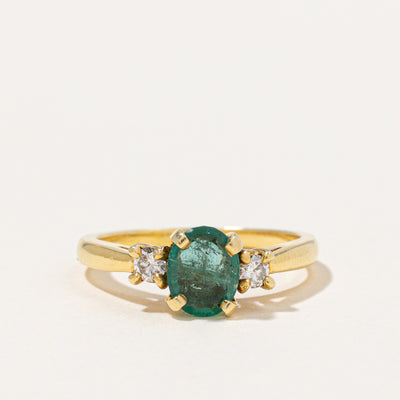 Emerald & Diamond Ring | 0.55ct, 0.14ctw | SZ 5 |
