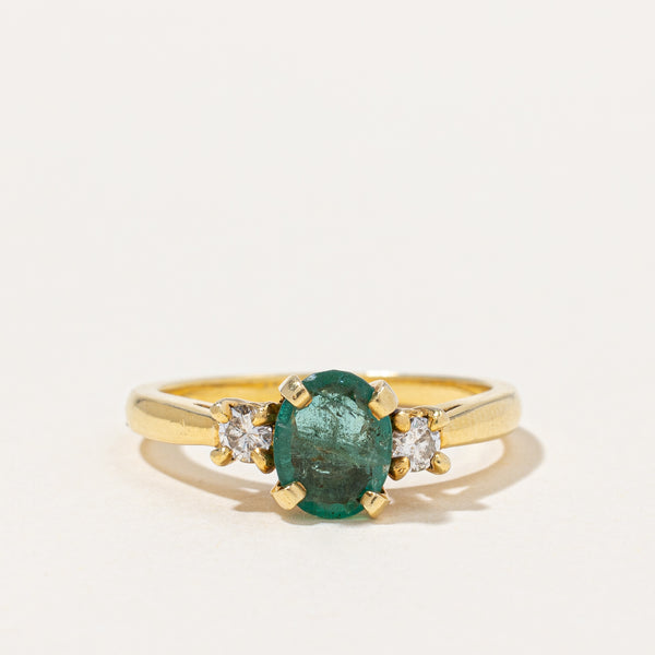 Emerald & Diamond Ring | 0.55ct, 0.14ctw | SZ 5.75 |