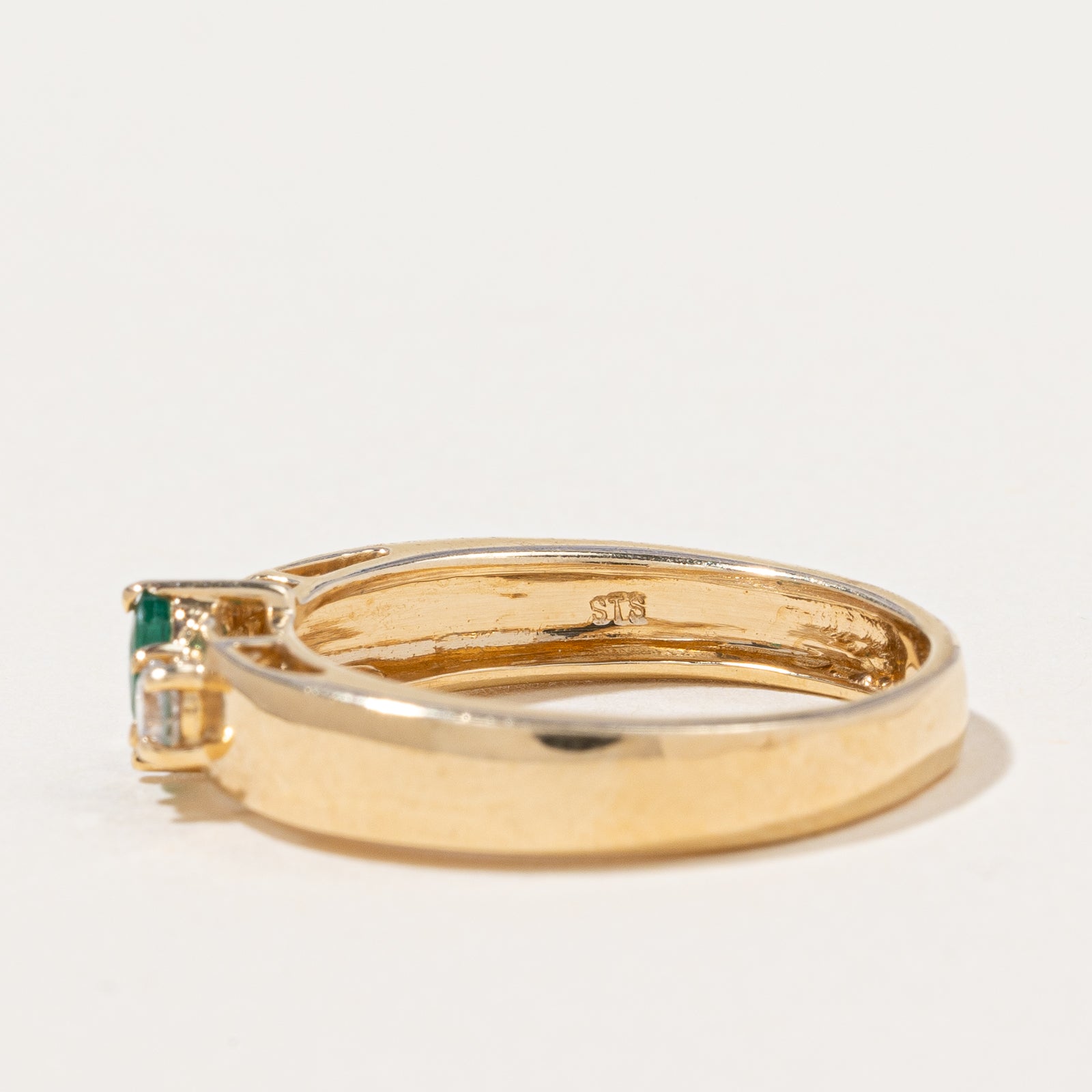 Emerald & Diamond Ring | 0.25ct, 0.12ctw | SZ 7.75 |
