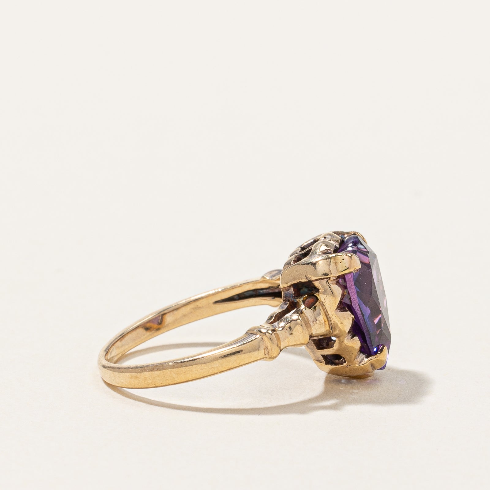 Synthetic Purple Sapphire Cocktail Ring | 2.75ct | SZ 4.25 |