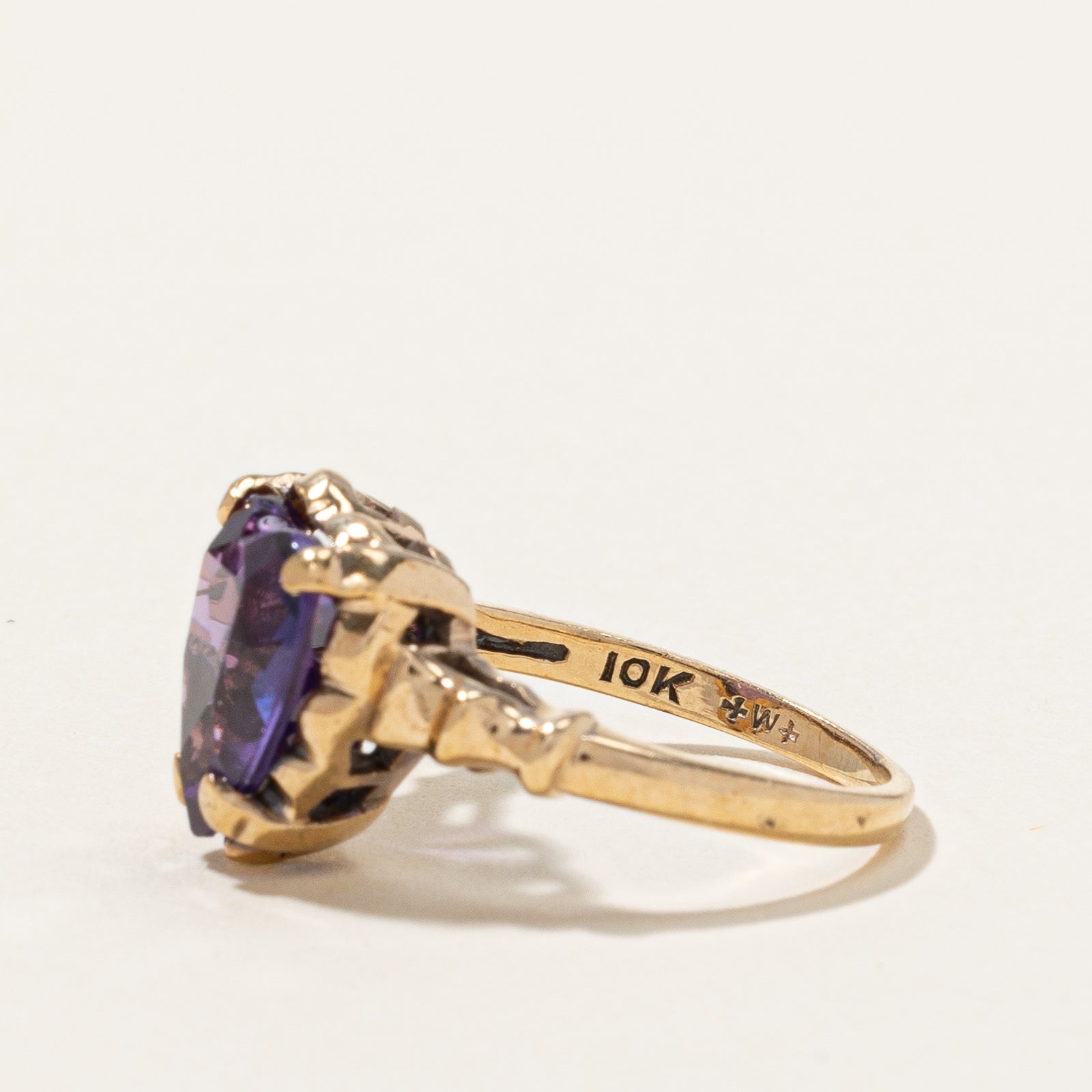 Synthetic Purple Sapphire Cocktail Ring | 2.75ct | SZ 4.25 |