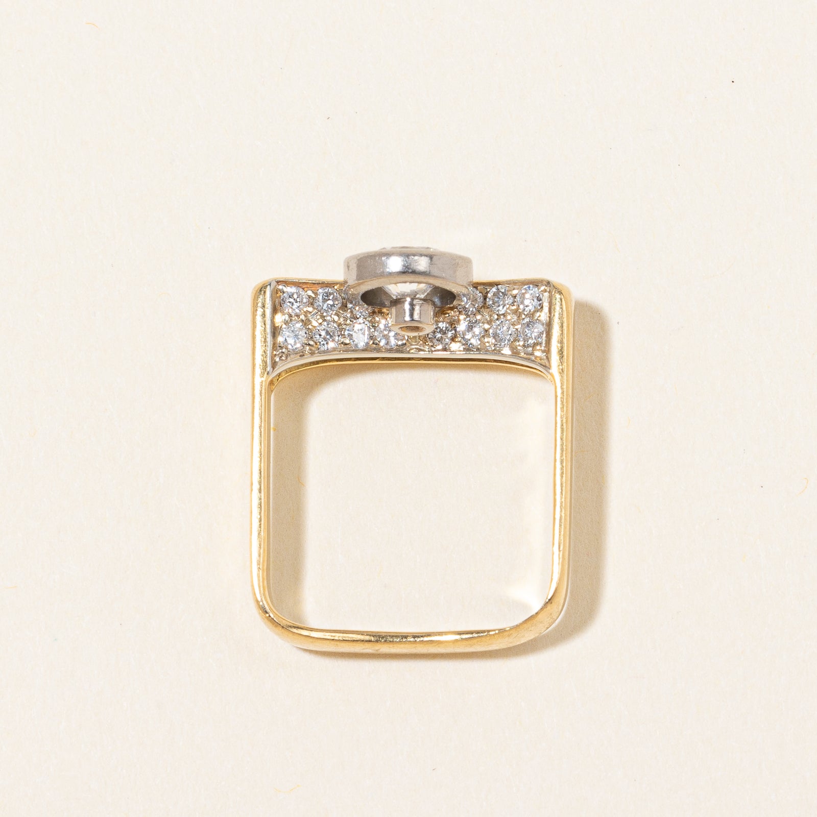 Bezel Set Diamond Ring | 0.70 ctw, SZ 5.25 |