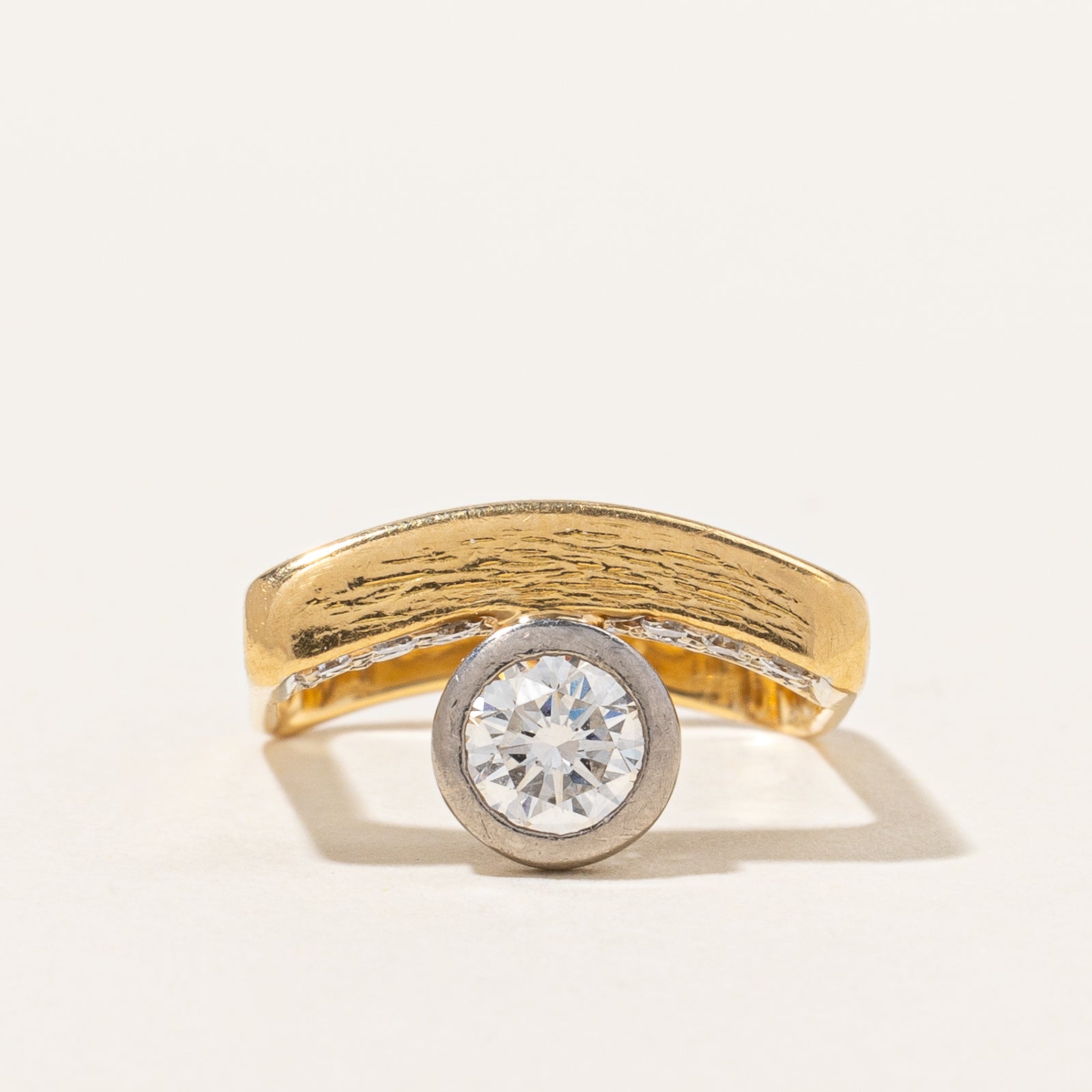 Bezel Set Diamond Ring | 0.70 ctw, SZ 5.25 |