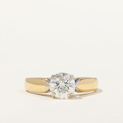 18k Solitaire Diamond Engagement Ring | 0.96ct I2 H| SZ 5 |