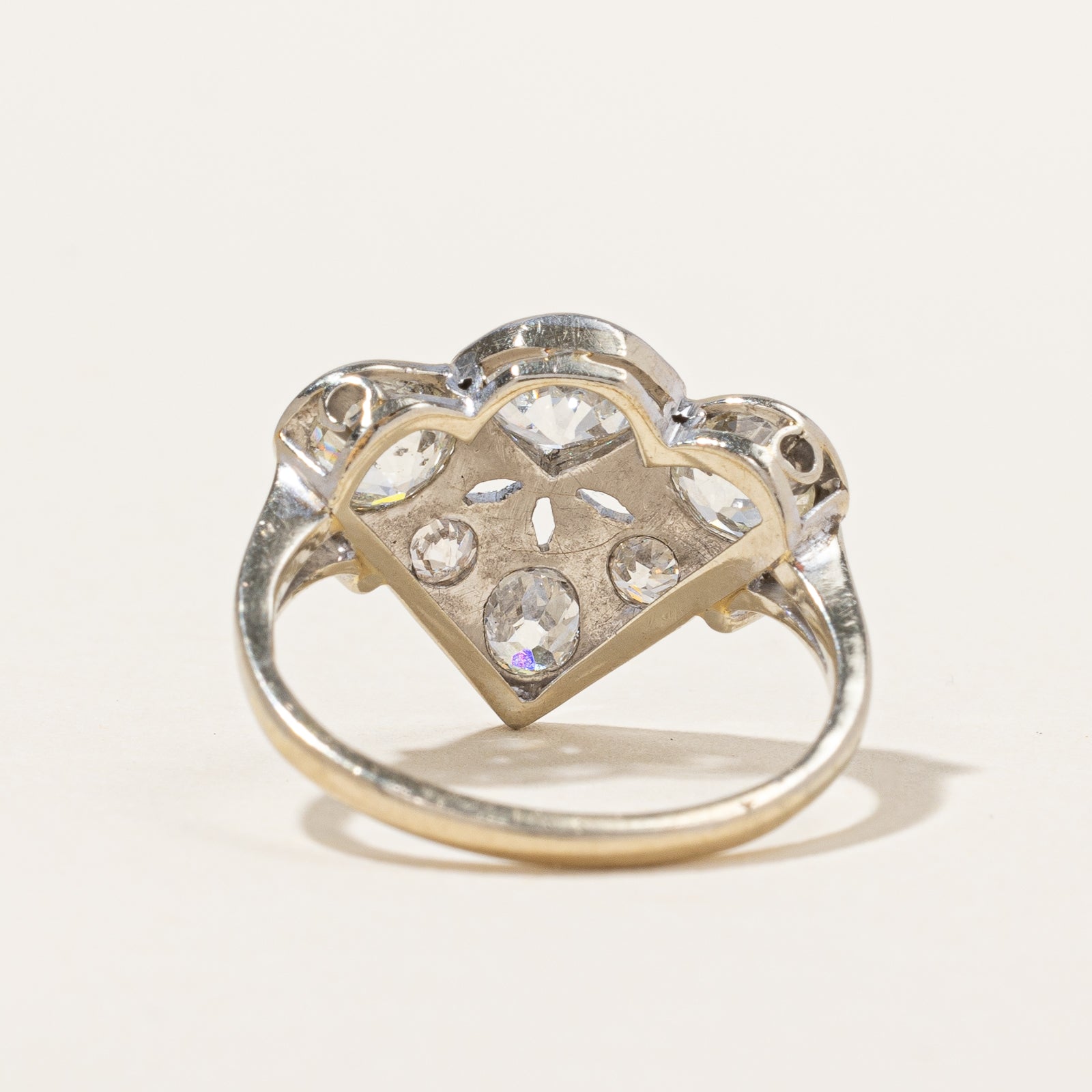 Art Deco Era Fan Old Mine Diamond Ring | 2.36ctw | SZ 6 |