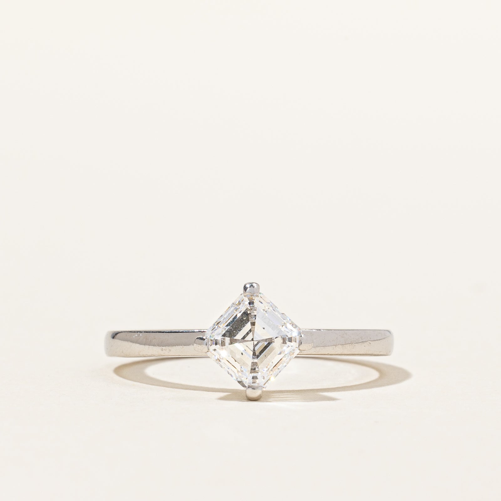GIA Graded Asscher Cut Diamond Ring | 1.01 ct SI1 D | 5.5