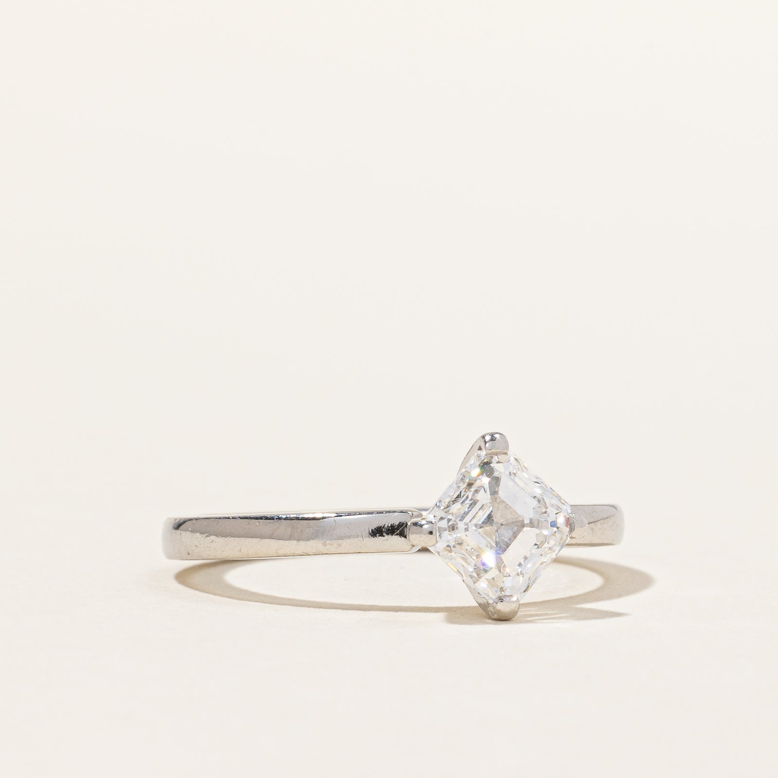 GIA Graded Asscher Cut Diamond Ring | 1.01 ct SI1 D | 5.5