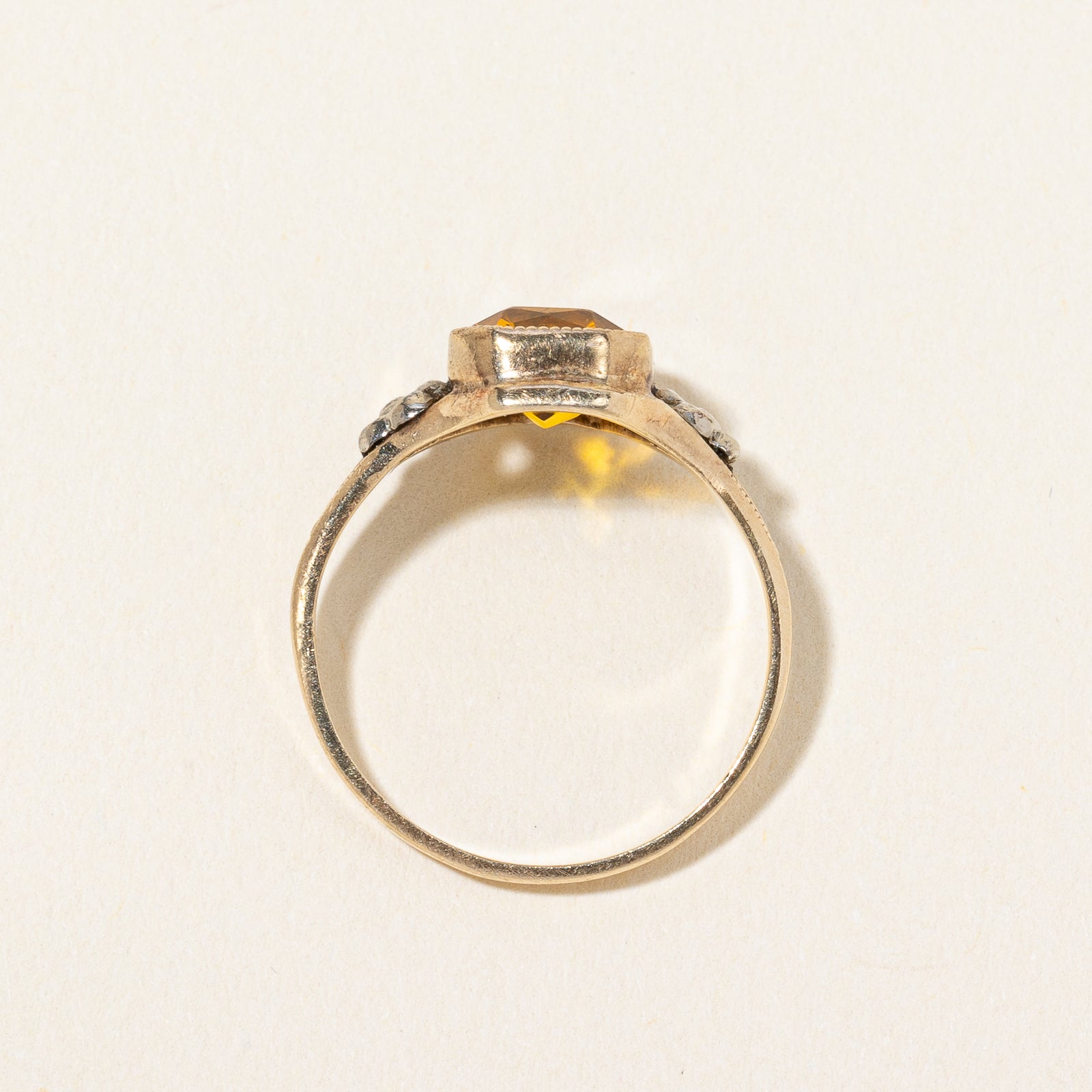 Yellow Glass Cocktail Ring | 1.10ct | SZ 4.75 |