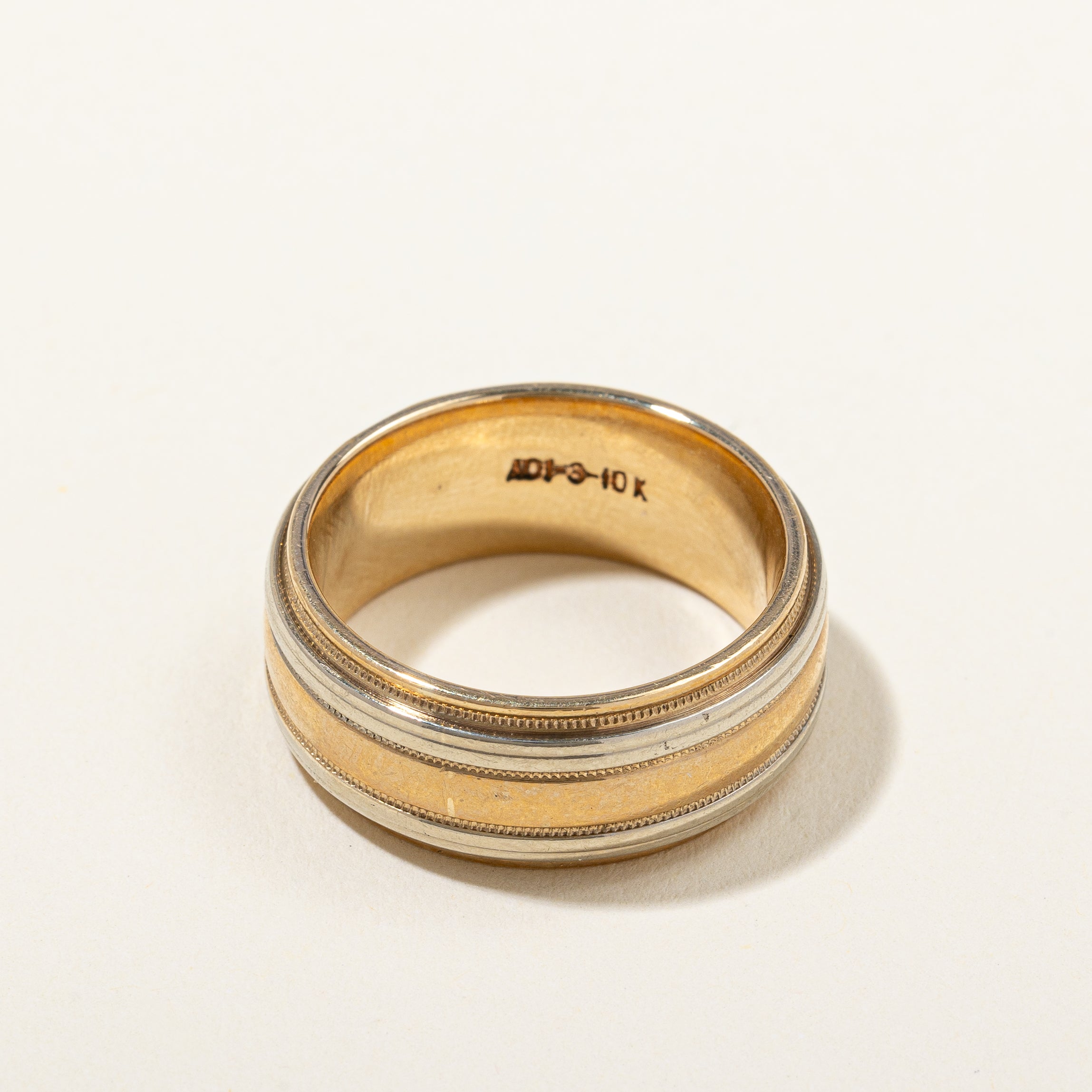 Two Tone Milgrain Ring | SZ 8.5 |