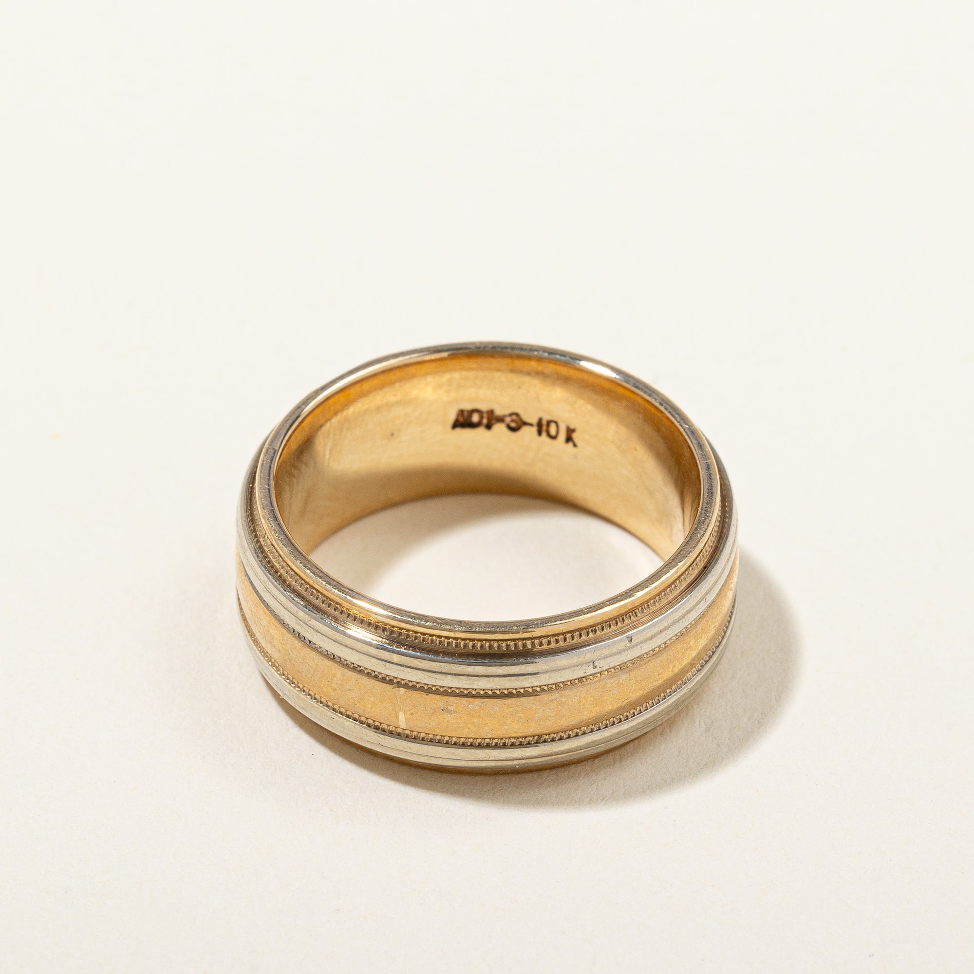 Two Tone Milgrain Ring | SZ 8.5 |