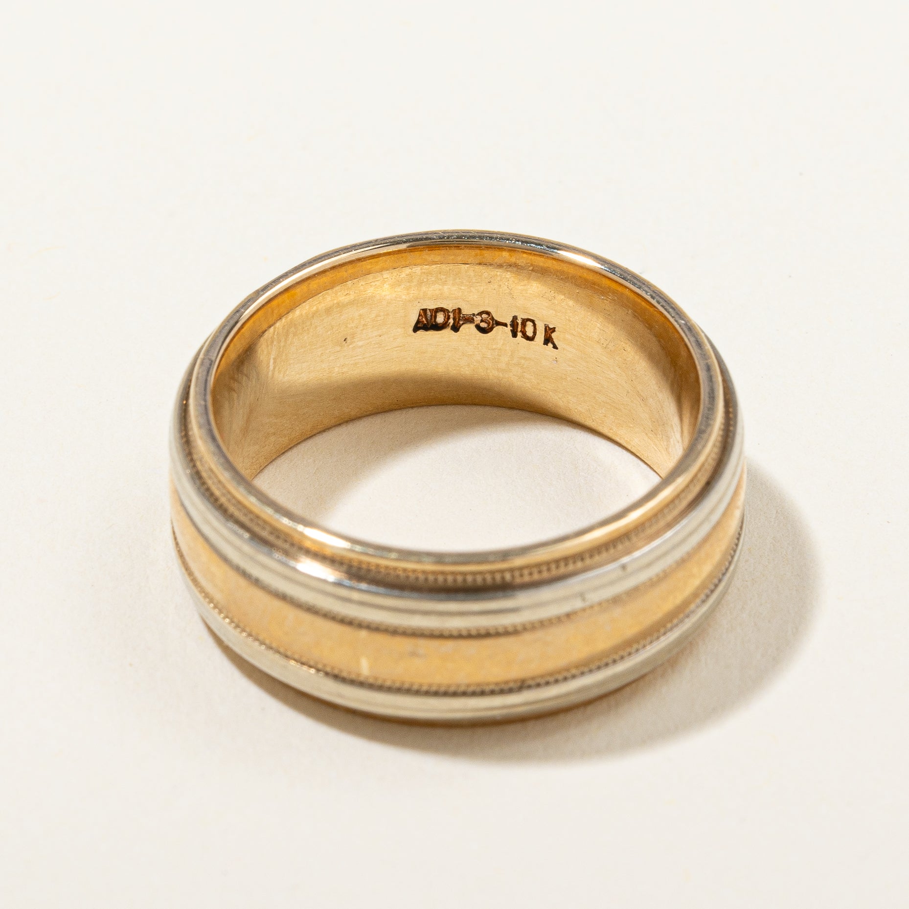 Two Tone Milgrain Ring | SZ 8.5 |