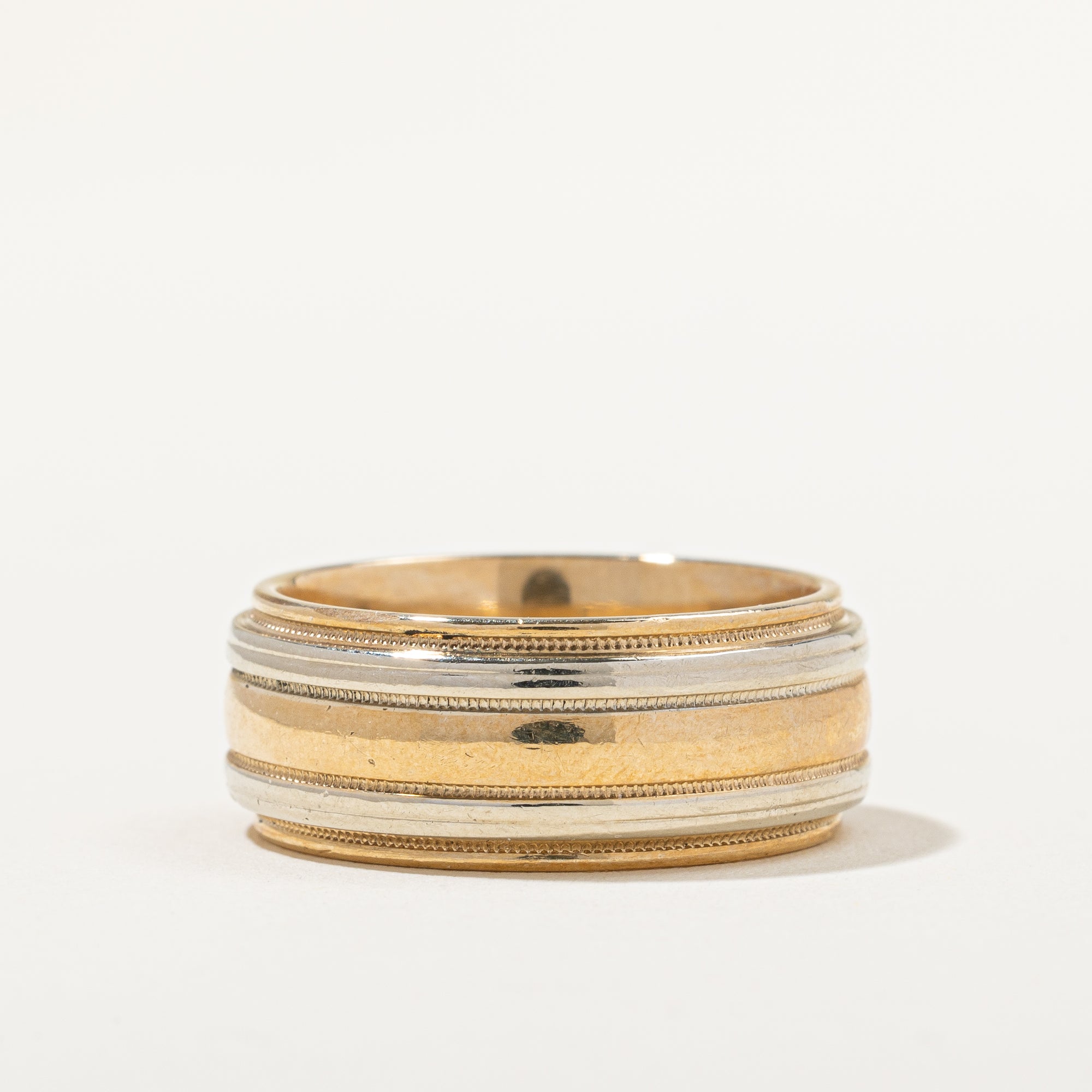 Two Tone Milgrain Ring | SZ 8.5 |