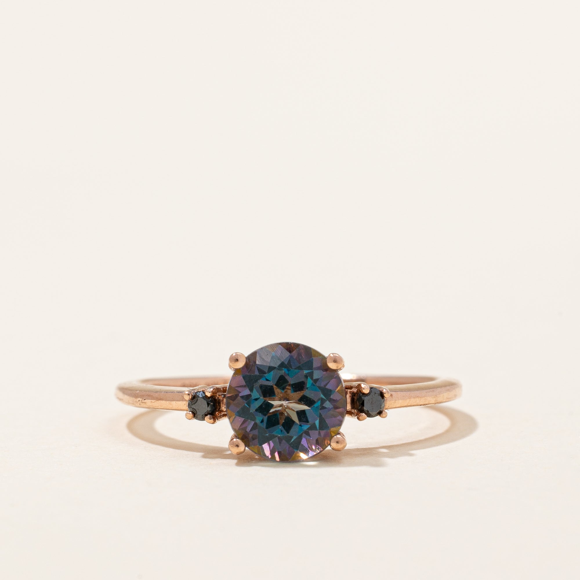 Mystic Topaz & Black Diamond Ring | 1.02ct, 0.02ctw | SZ 5 |