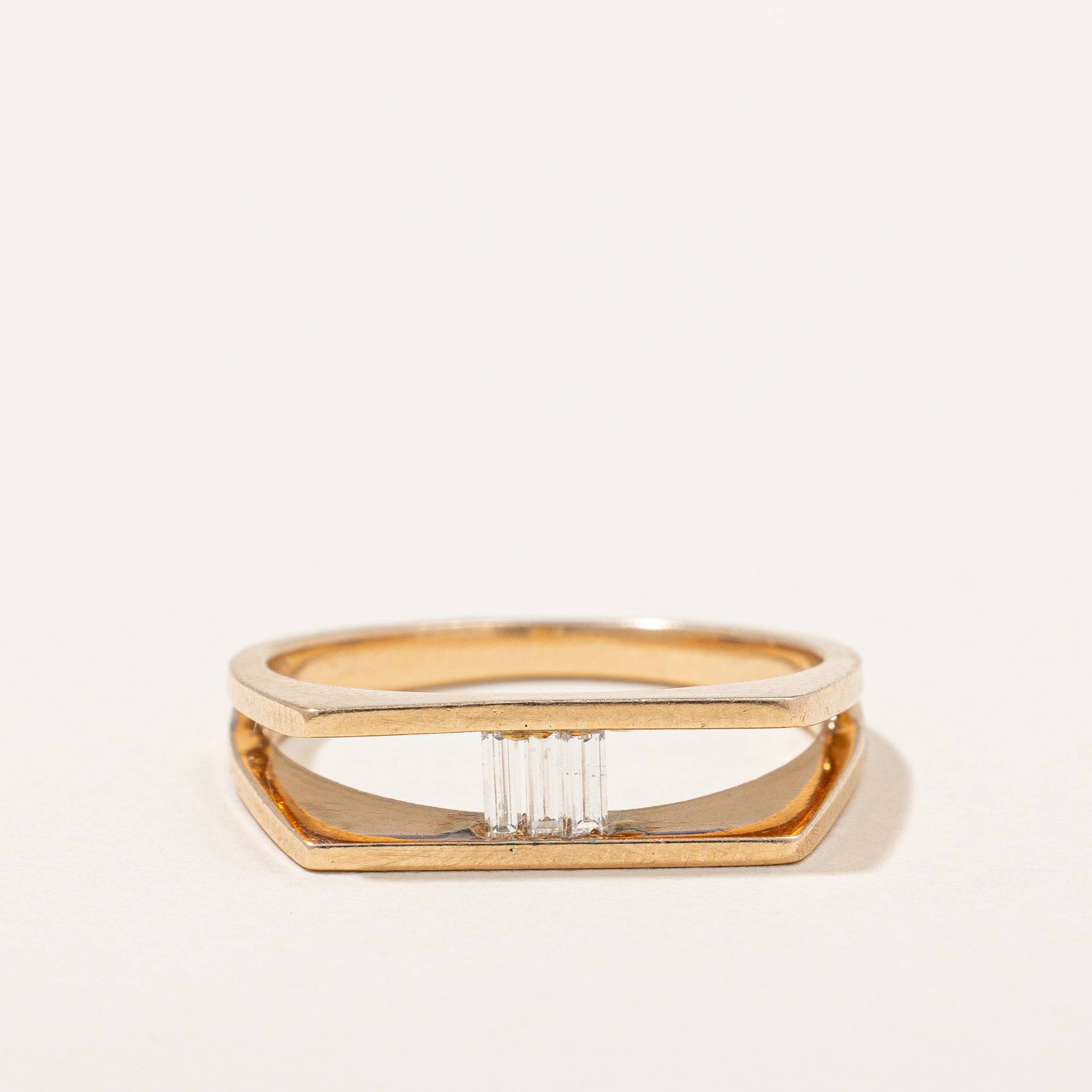 Baguette Cut Diamond Ring | 0.09ctw | SZ 5.25 |