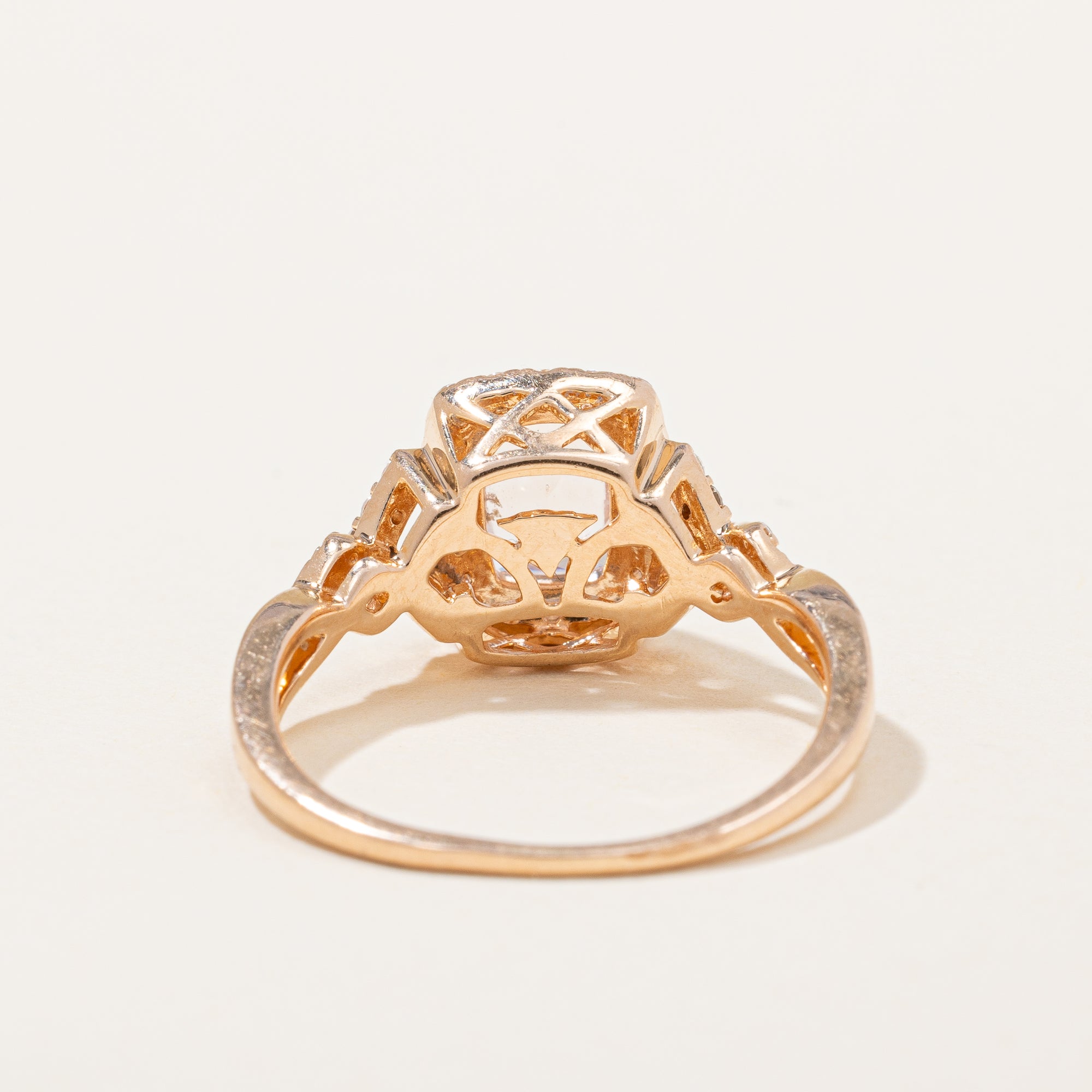 Morganite & Diamond Cocktail Ring | 0.75ct, 0.25ctw | SZ 5.25 |