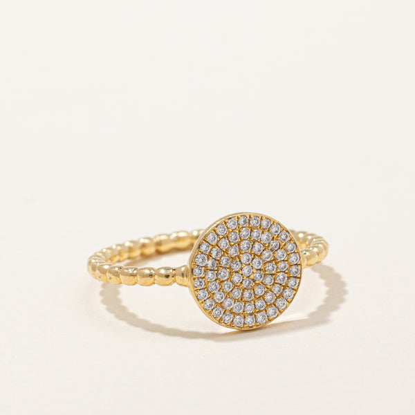 Pave Set Diamond Ring | 0.16ctw | SZ 4.75 |