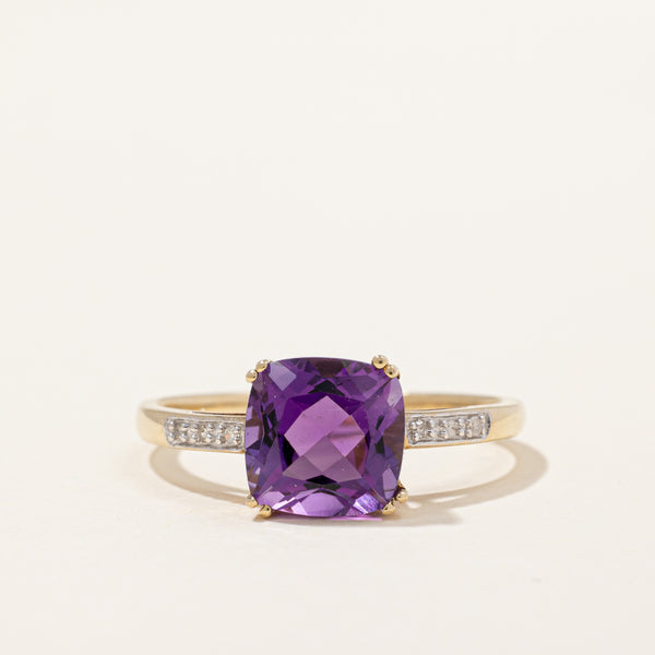 Amethyst & Diamond Cocktail Ring | 1.70ct, 0.03ctw | SZ 7.25 |