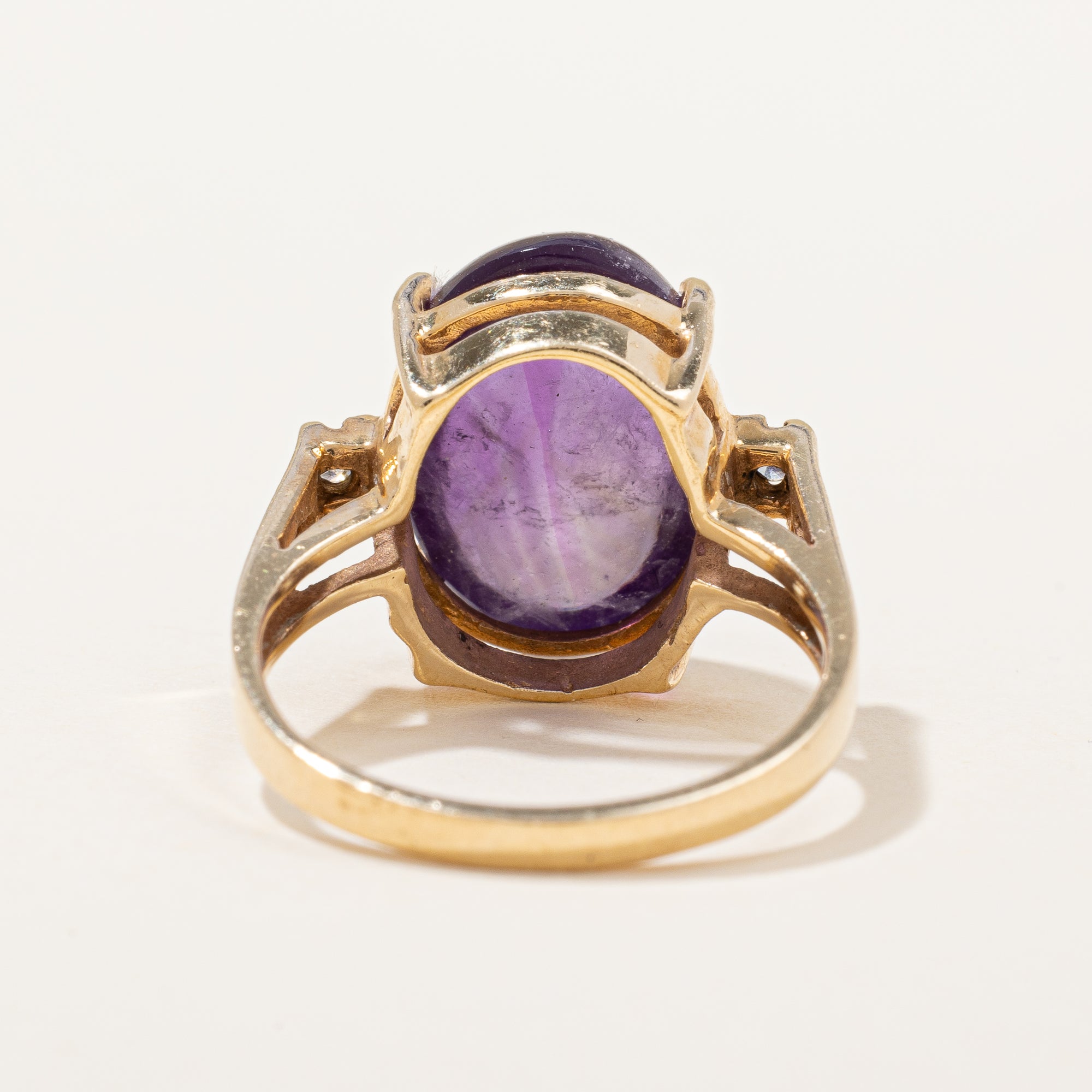 Amethyst & Diamond Cocktail Ring | 5.80ct, 0.05ctw | SZ 6 |