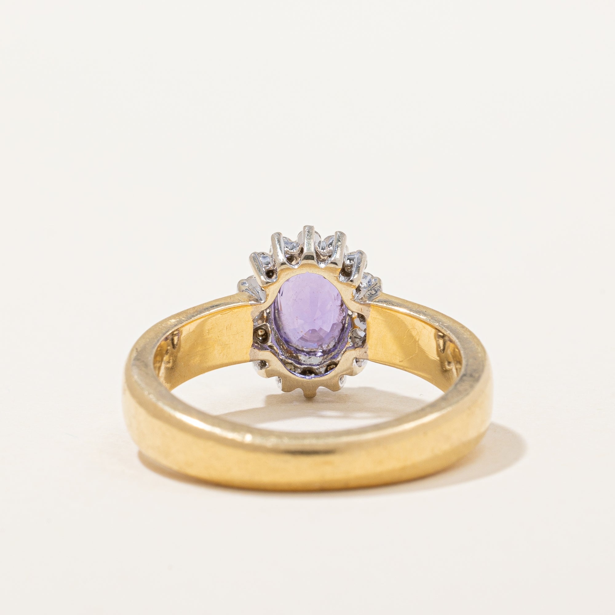 Amethyst & Diamond Halo Ring | 0.50ct, 0.16ctw | SZ 6 |