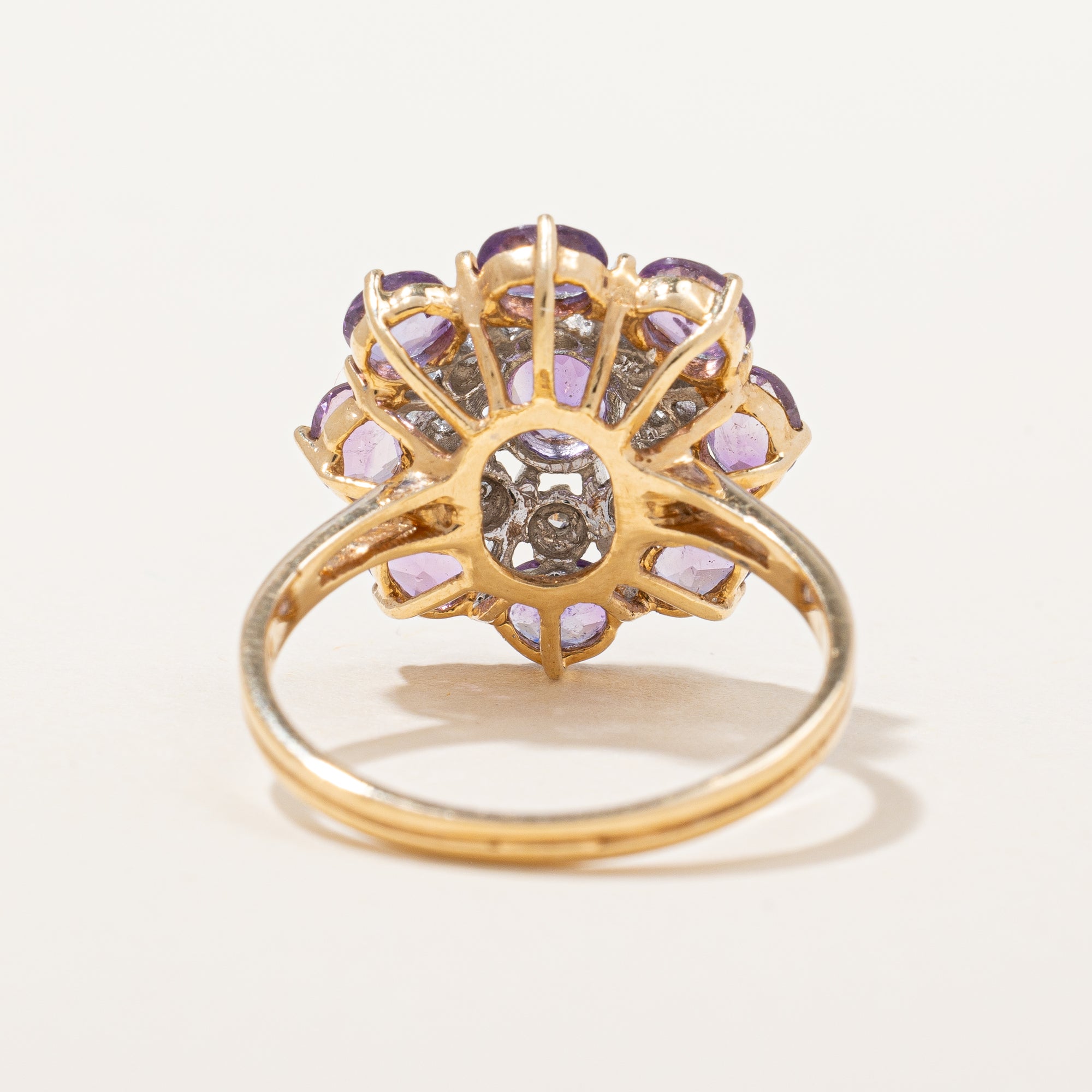 Amethyst & Diamond Cocktail Ring | 1.36ctw, 0.04ctw | SZ 5.75 |