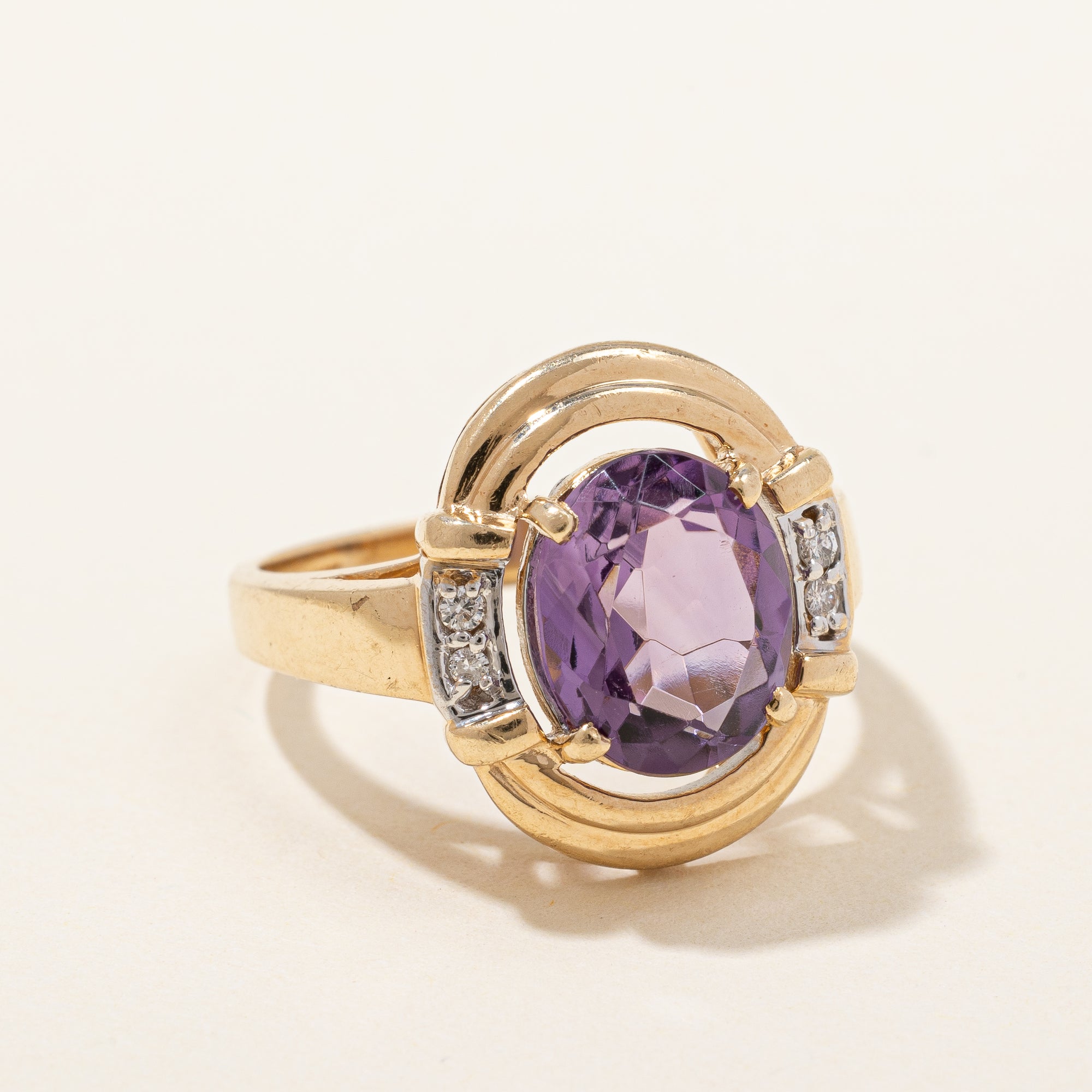 Amethyst & Diamond Cocktail Ring | 2.15ct, 0.04ctw | SZ 6.25 |