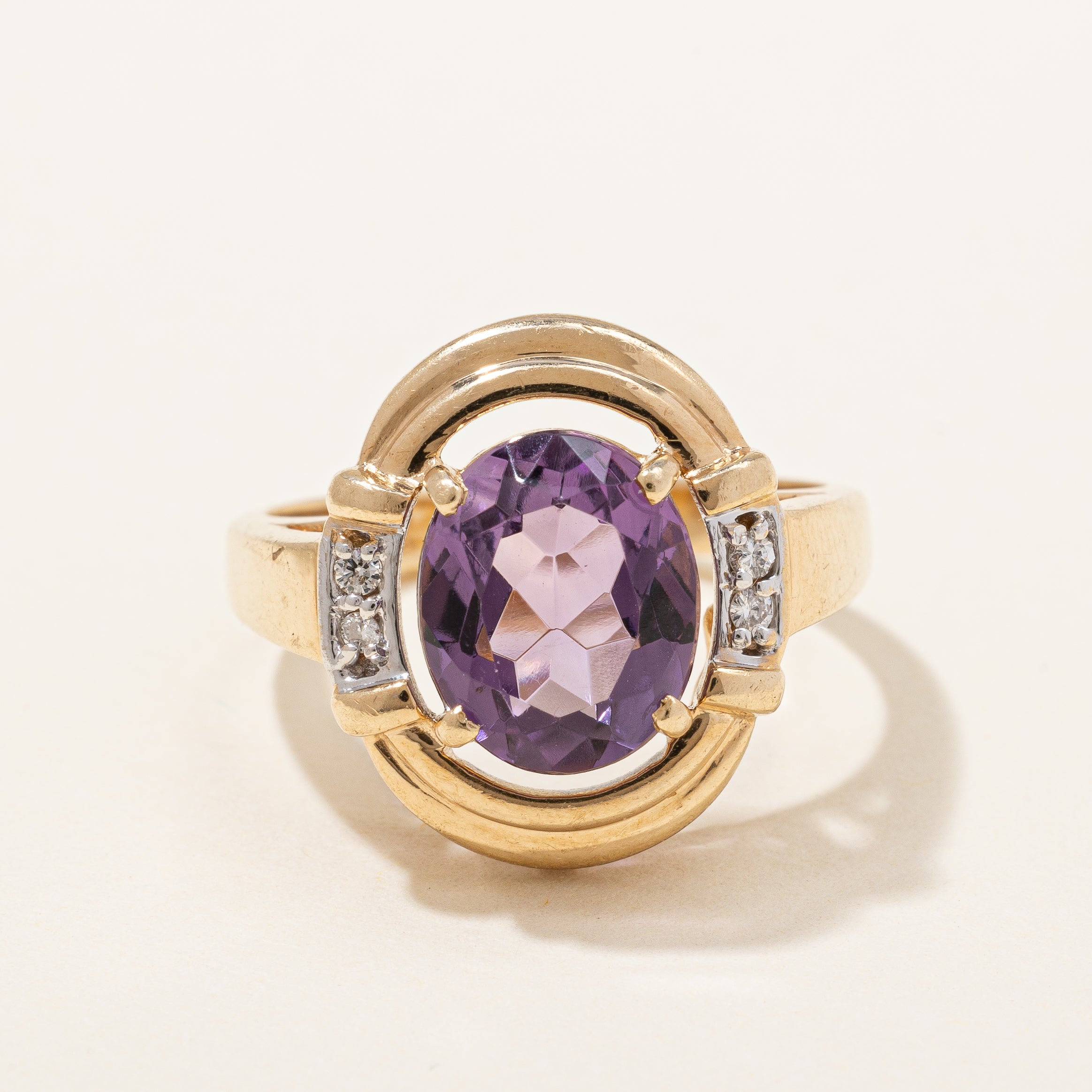 Amethyst & Diamond Cocktail Ring | 2.15ct, 0.04ctw | SZ 6.25 |