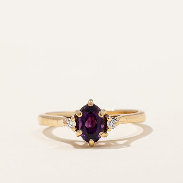 Colour Change Glass & Diamond Ring | 0.50ct, 0.02ctw | SZ 4.5 |