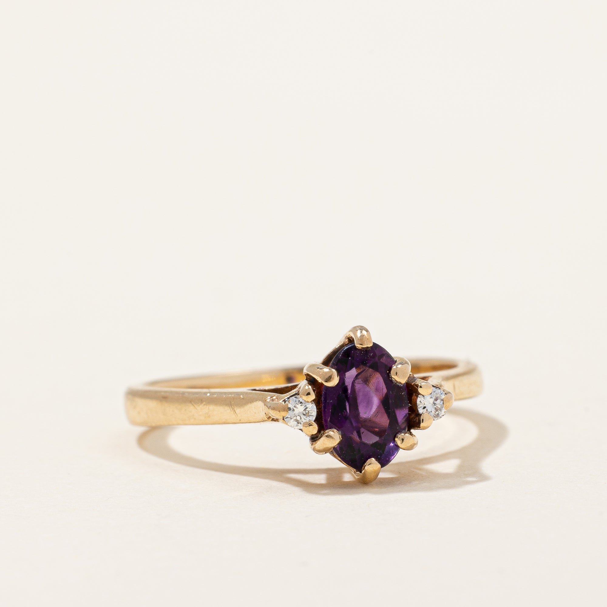 Colour Change Glass & Diamond Ring | 0.50ct, 0.02ctw | SZ 4.5 |