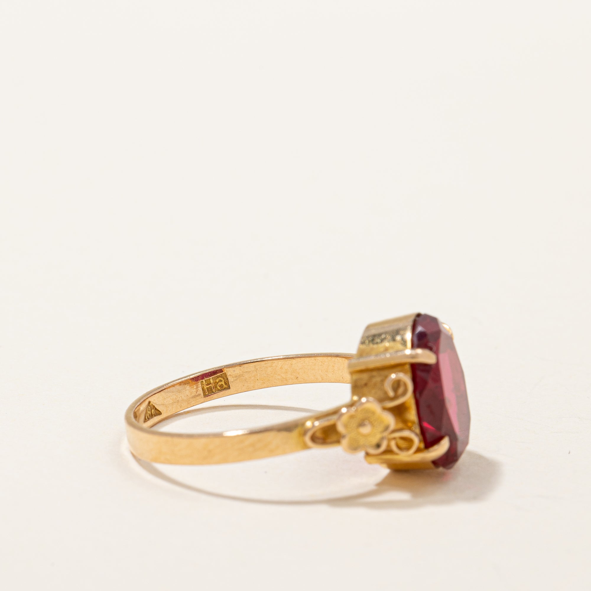 Synthetic Ruby Cocktail Ring | 4.25ct | SZ 6.75 |