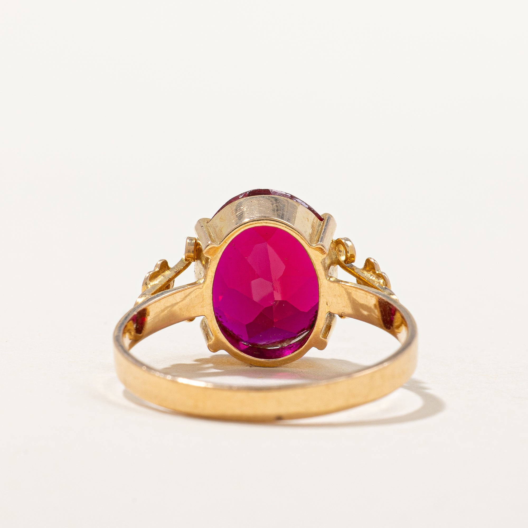 Synthetic Ruby Cocktail Ring | 4.25ct | SZ 6.75 |