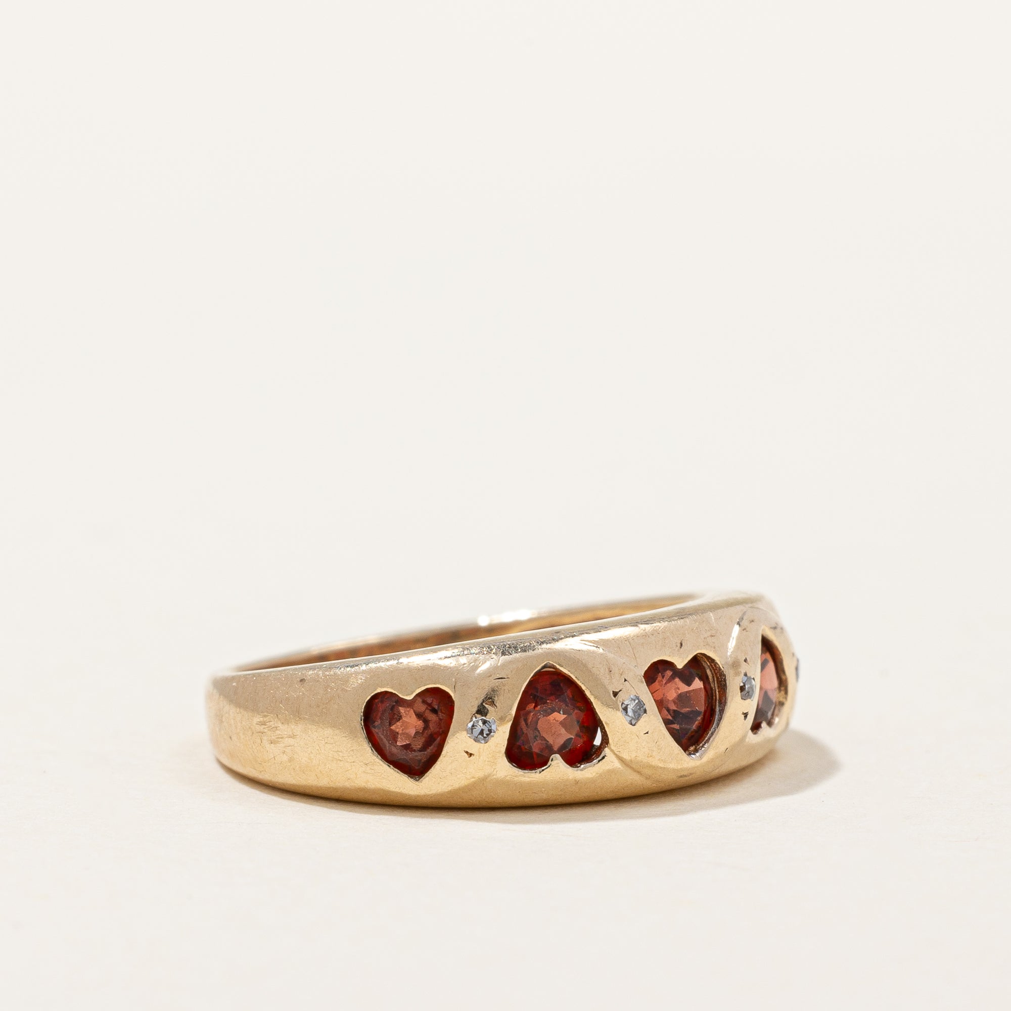 Garnet Heart Ring | 0.65ctw | SZ 3.5 |