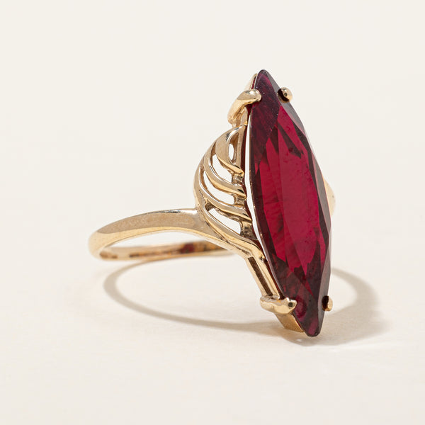 Synthetic Ruby Cocktail Ring | 3.10ct | SZ 6.25 |