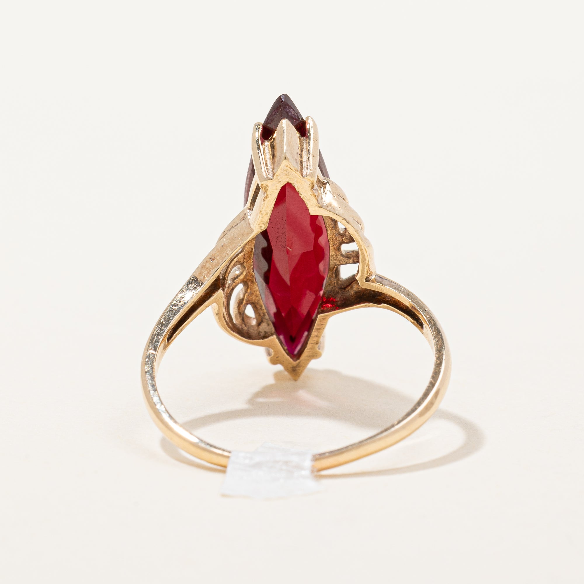 Synthetic Ruby Cocktail Ring | 3.10ct | SZ 6.25 |