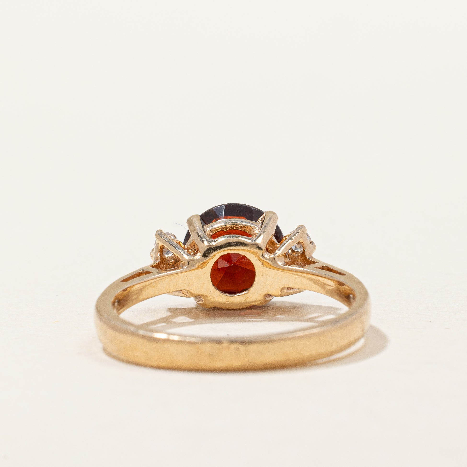 Garnet & Diamond Cocktail Ring | 1.30ct, 0.08ctw | SZ 4.5 |