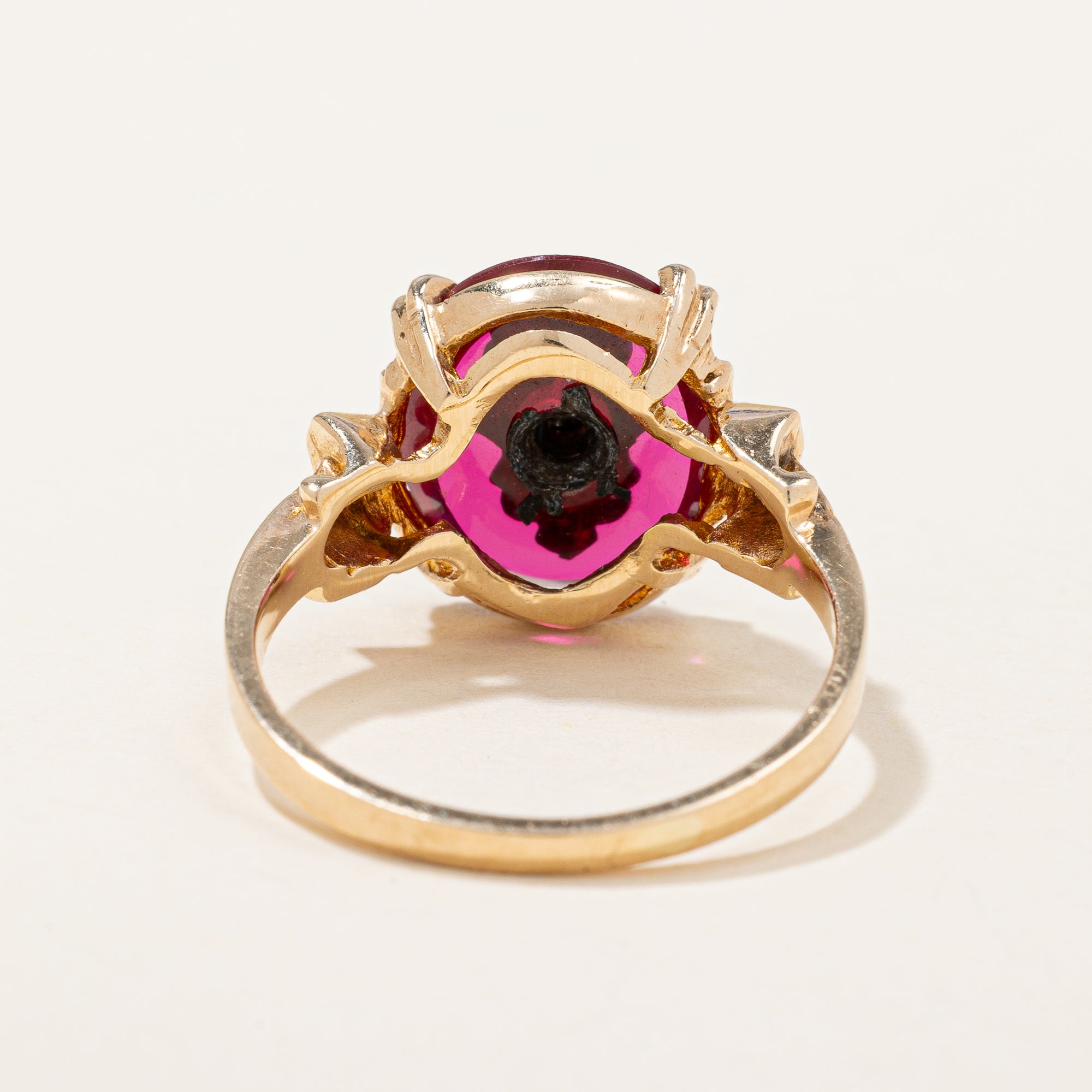 Synthetic Ruby & Diamond Ring | 3.00ct, 0.02ct | SZ 6 |